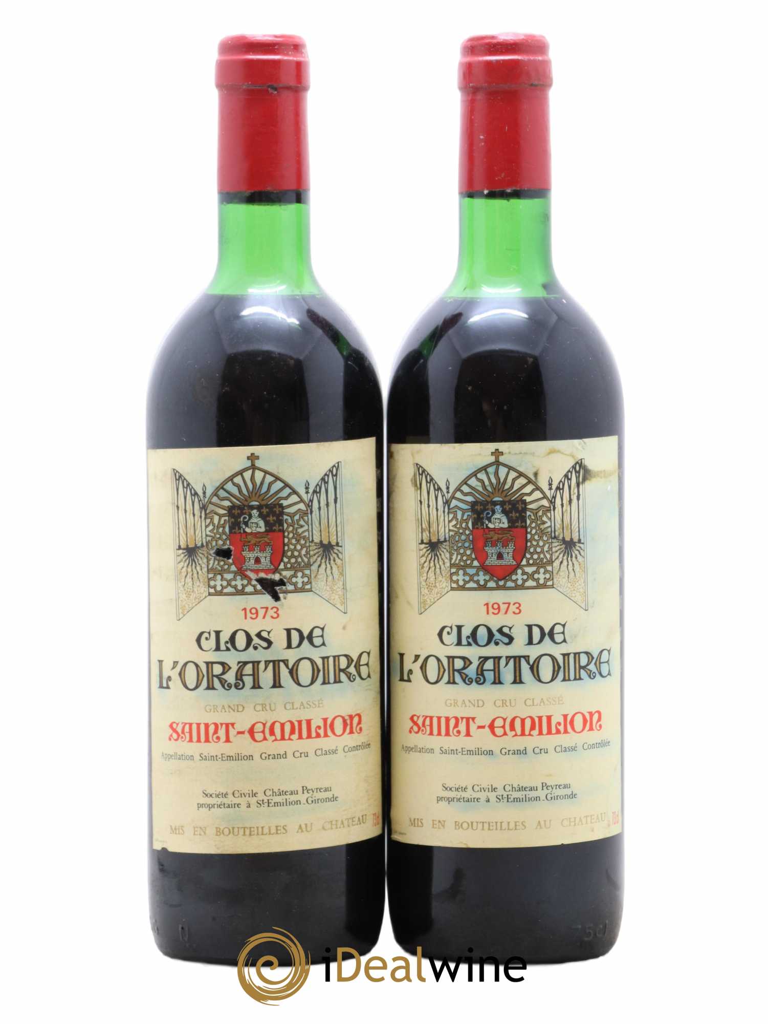 Clos de l'Oratoire Grand Cru Classé 1973 - Lot de 2 bouteilles - 0