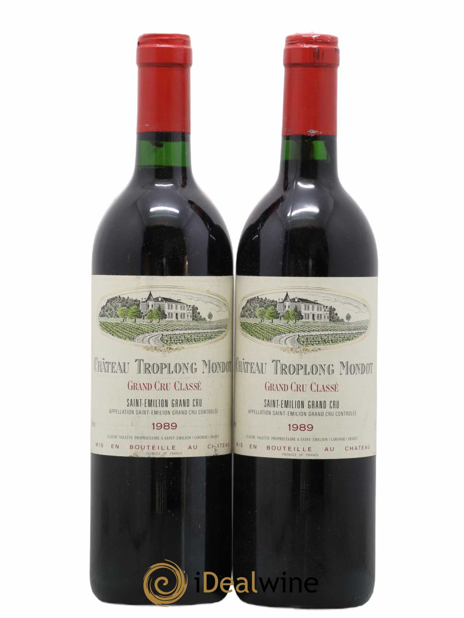 Château Troplong Mondot 1er Grand Cru Classé B 1989 - Lot de 2 bouteilles - 0