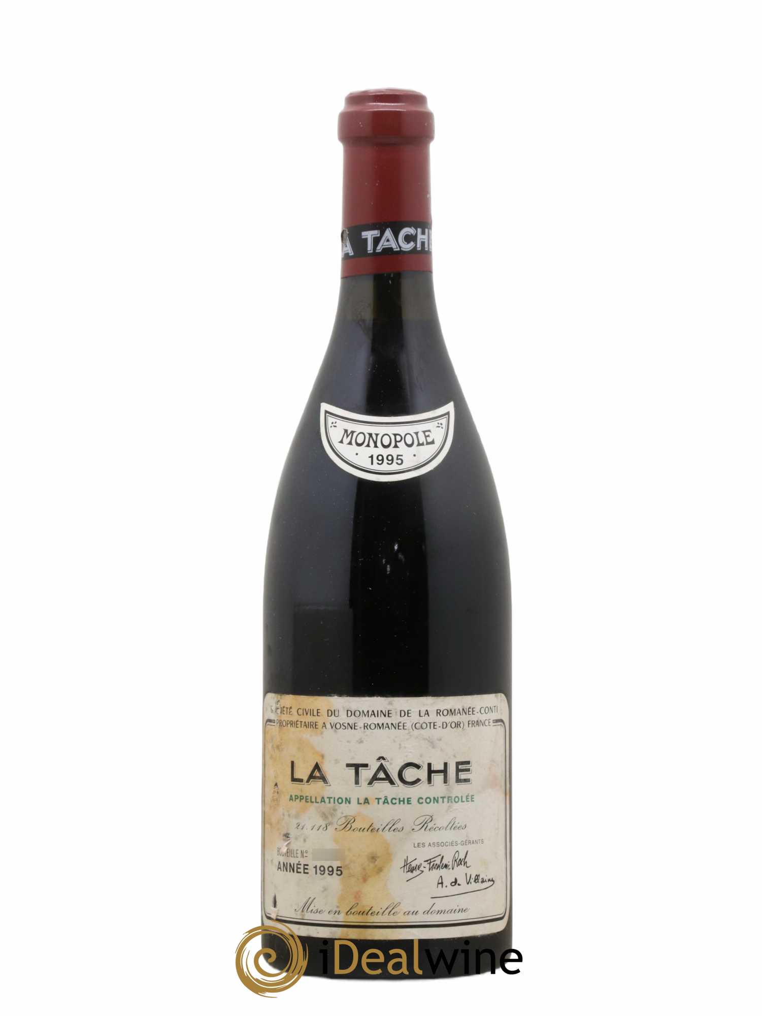 La Tâche Grand Cru Domaine de la Romanée-Conti 1995 - Lot de 1 bouteille - 0