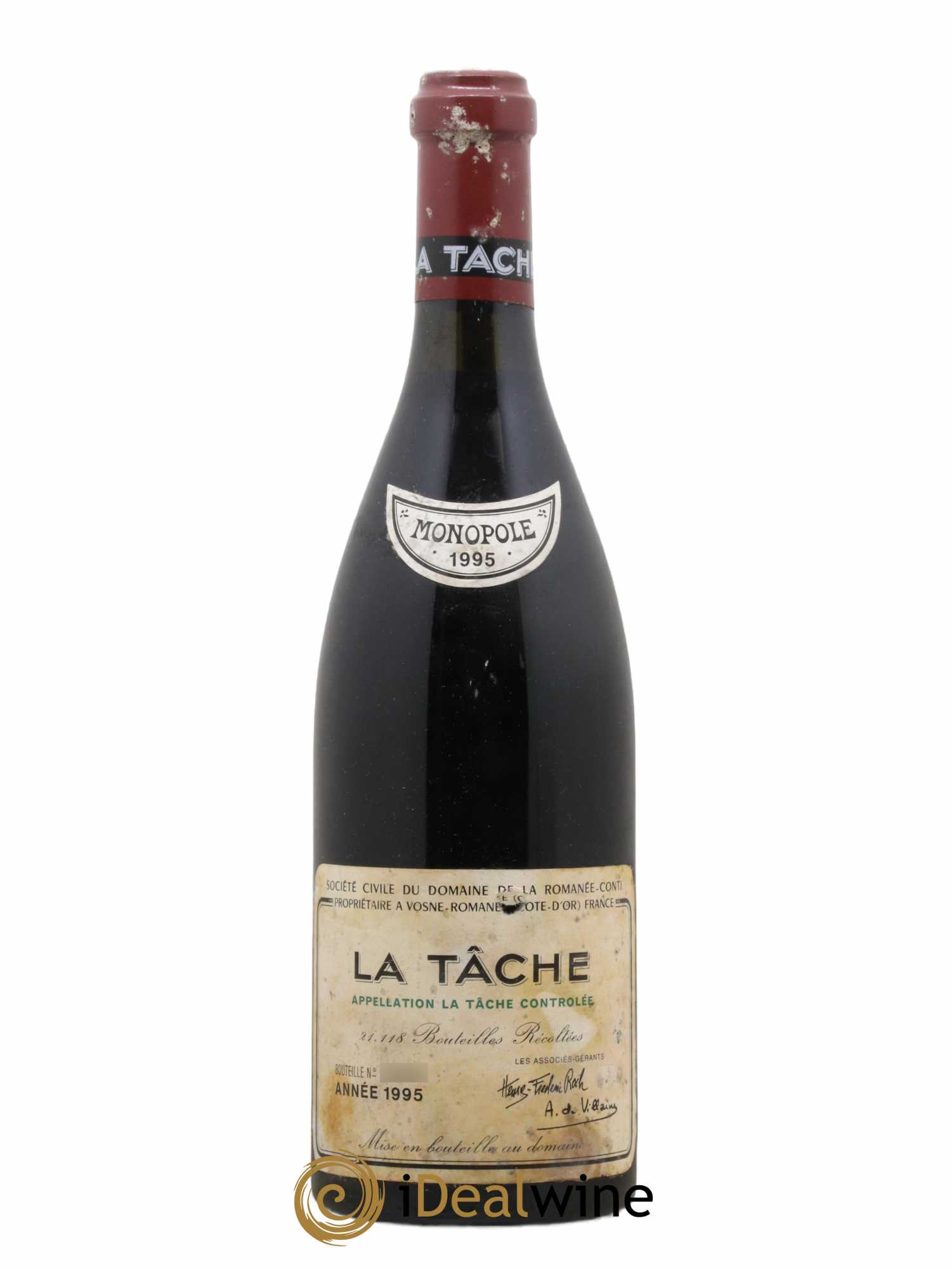 La Tâche Grand Cru Domaine de la Romanée-Conti 1995 - Lot de 1 bouteille - 0