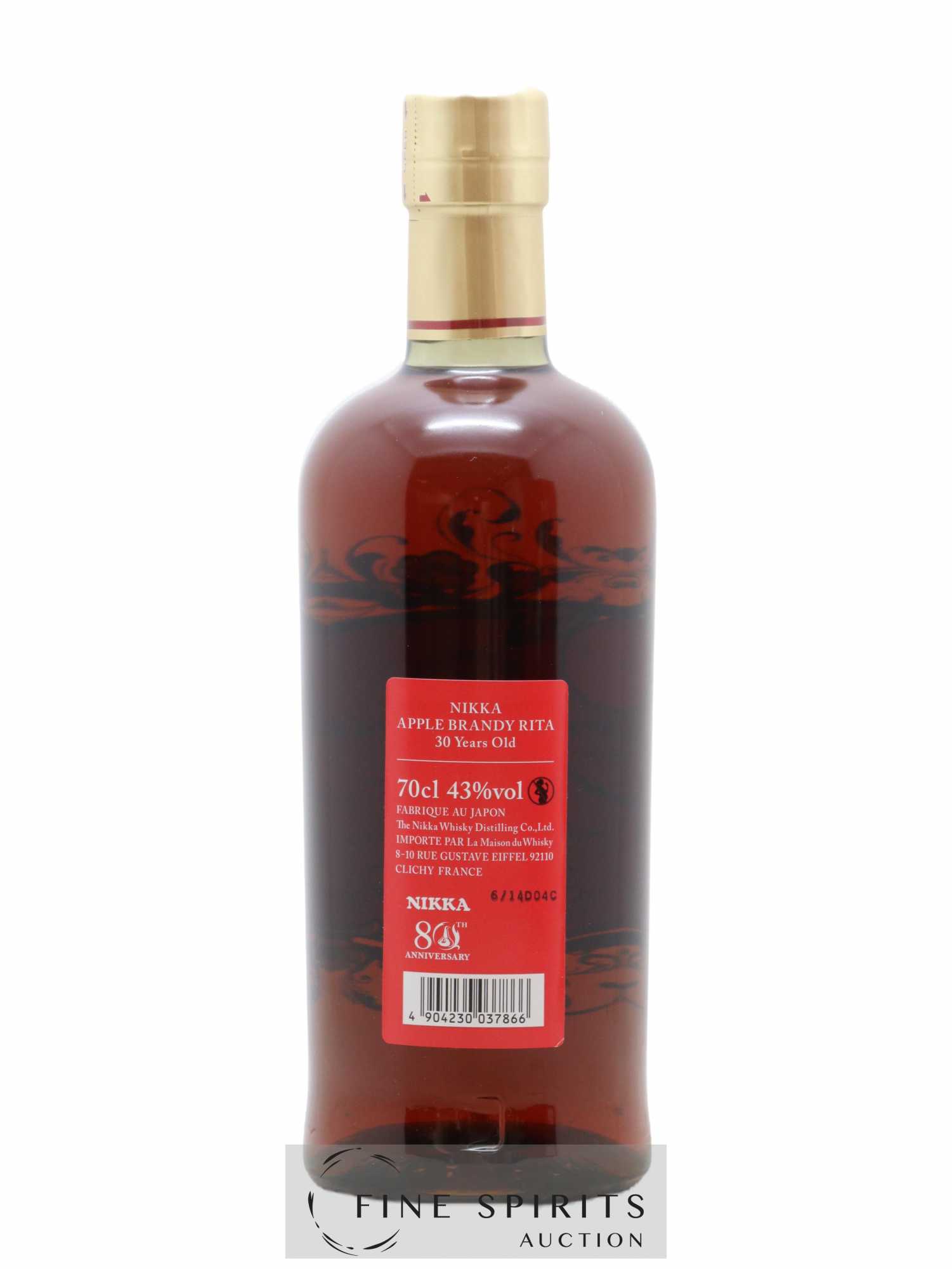 Nikka 30 years Of. Apple Brandy Rita bottled 2014 LMDW - Nikka 80th anniversary - Lot de 1 bouteille - 2