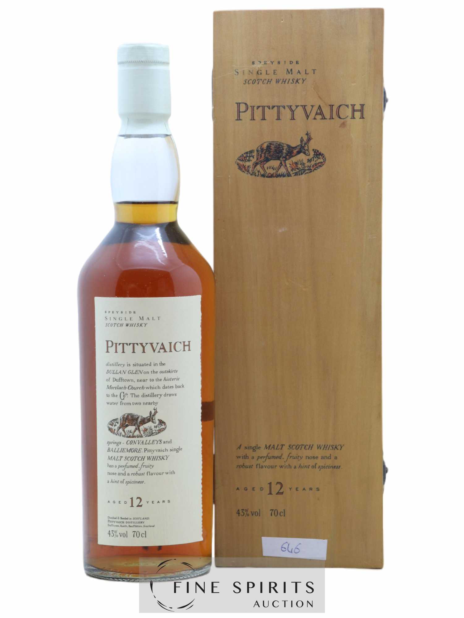 Pittyvaich 12 years Of. Flora and Fauna - Lot de 1 bouteille - 0
