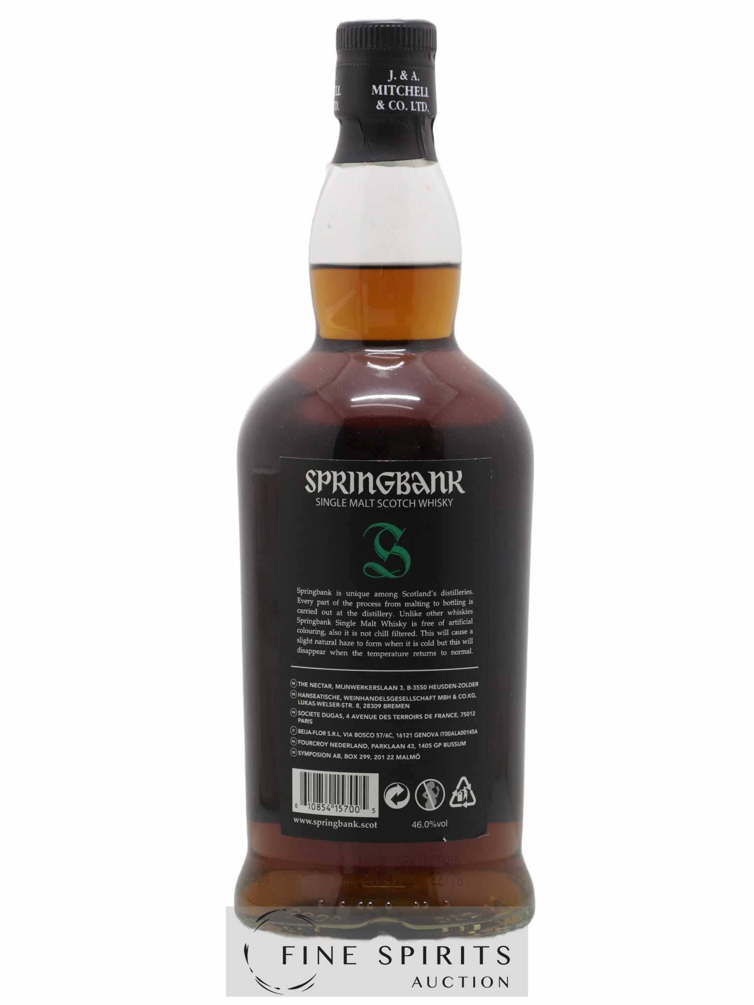Springbank 15 years Of. Green Label - Lot of 1 bottle - 1