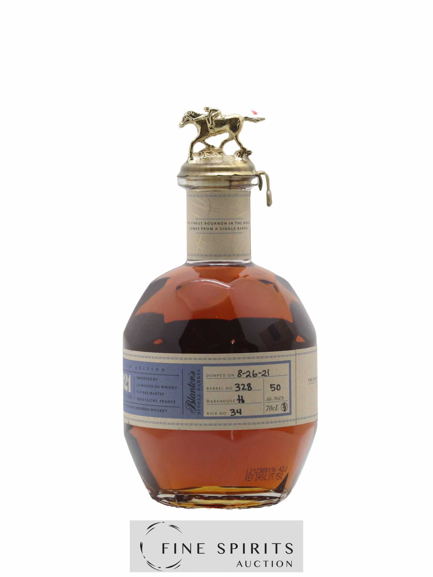 Blanton's Of. Warehouse H - Barrel n°328 - dumped 2021 LMDW Limited Edition - Lot de 1 bouteille - 2