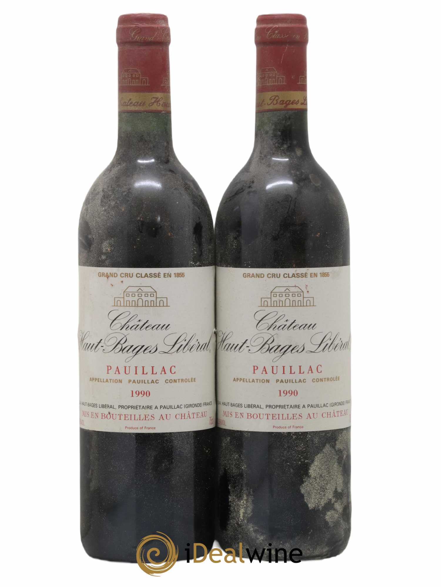 Château Haut Bages Libéral 5ème Grand Cru Classé 1990 - Lot de 2 bouteilles - 0