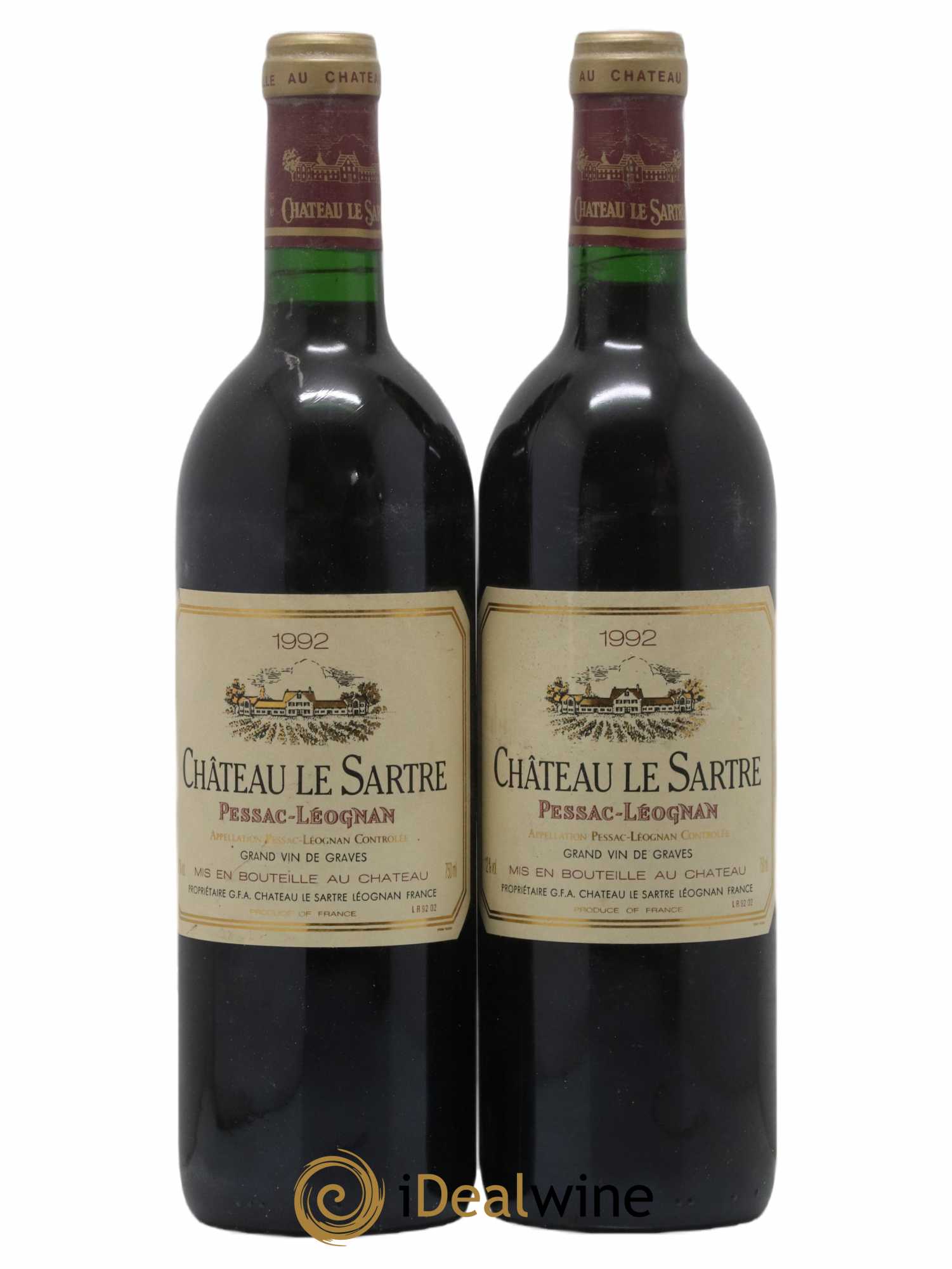 Château le Sartre (sans prix de réserve) 1992 - Lot de 2 bouteilles - 0