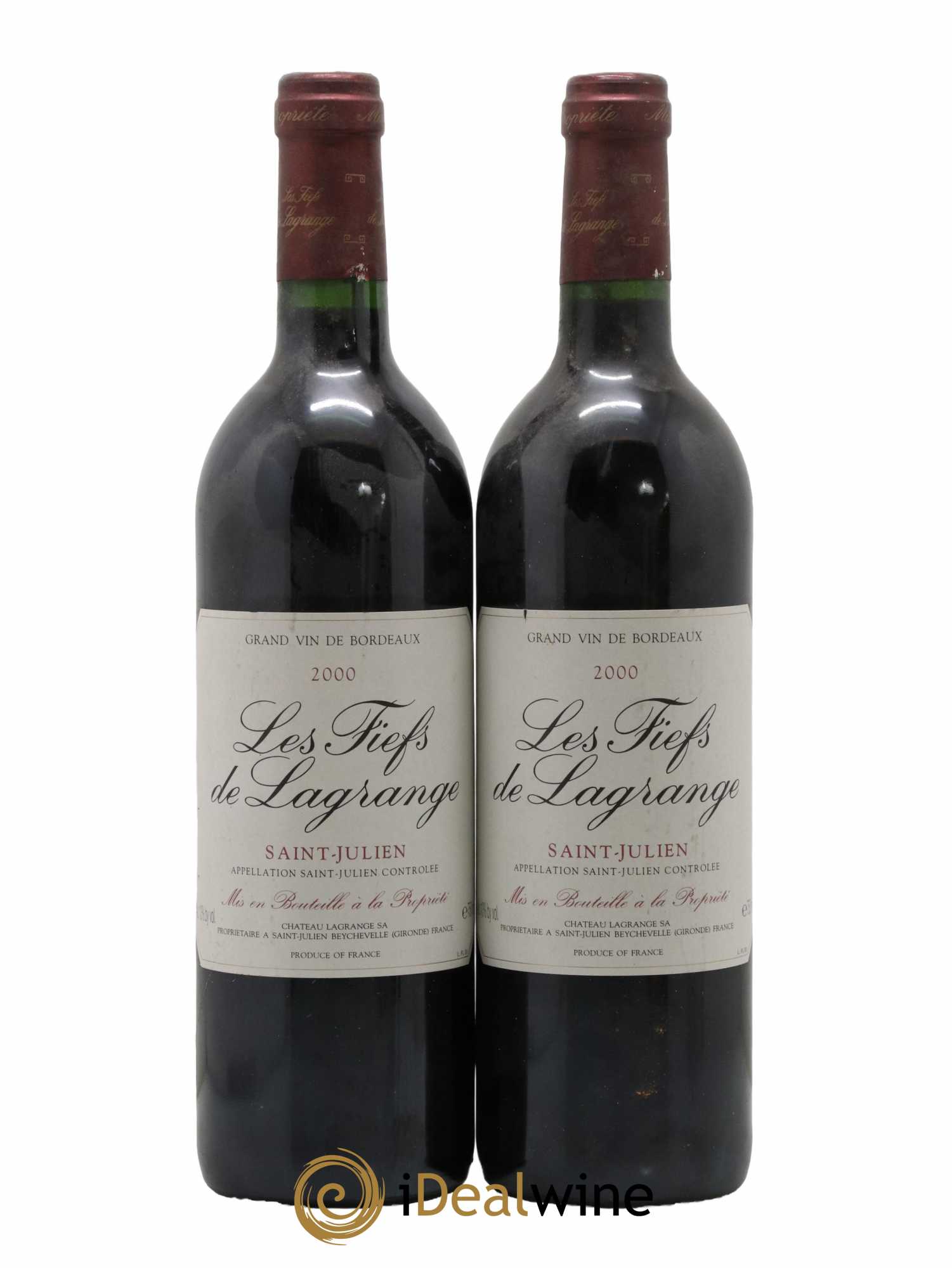 Les Fiefs de Lagrange Second Vin 2000 - Lot de 2 bouteilles - 0