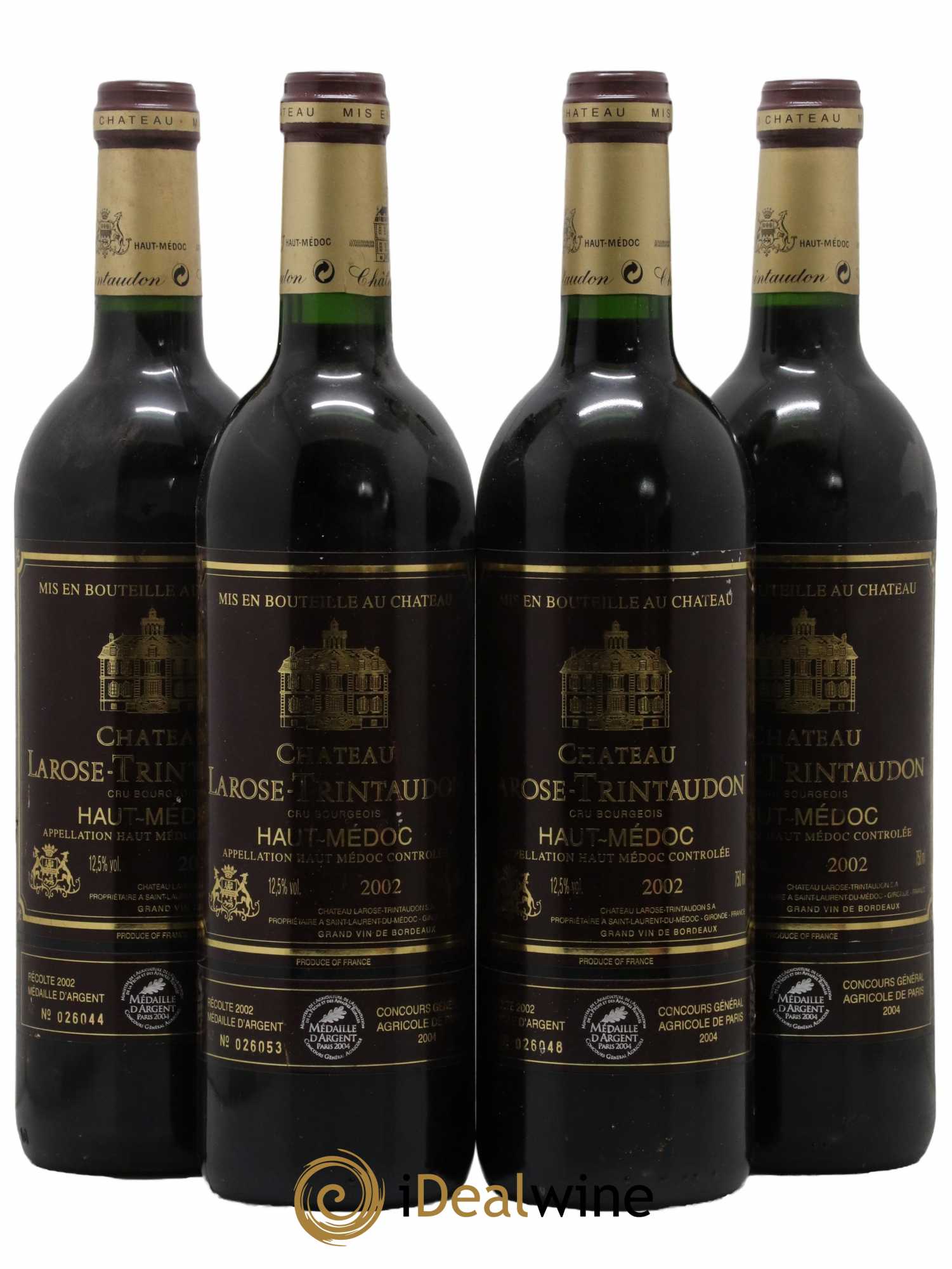 Château Larose Trintaudon Cru Bourgeois 2002 - Lot de 4 bouteilles - 0