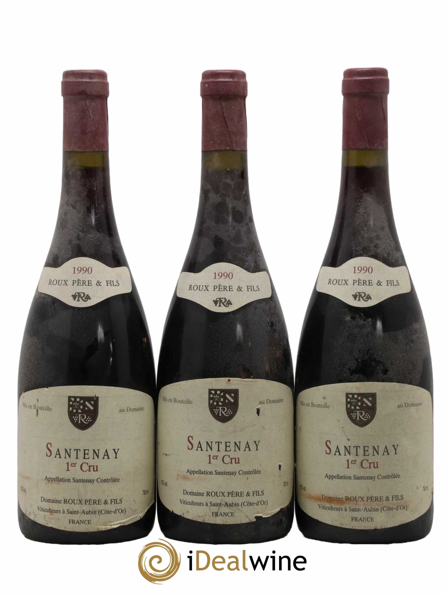Santenay 1er Cru 1er Cru Domaine Roux Pere Et Fils 1990 - Lot de 3 bouteilles - 0