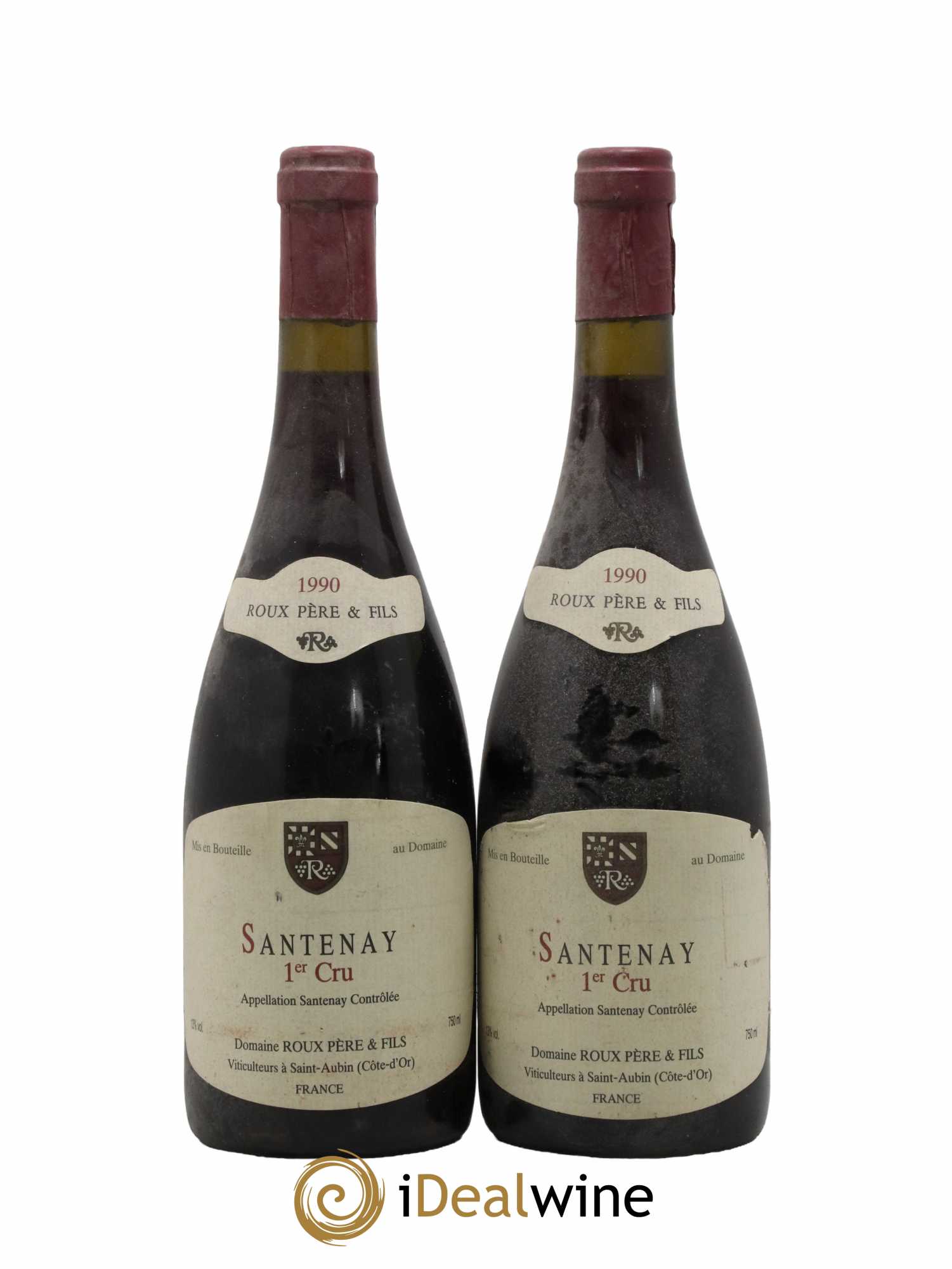 Santenay 1er Cru 1er Cru Domaine Roux Pere Et Fils 1990 - Lot de 2 bouteilles - 0