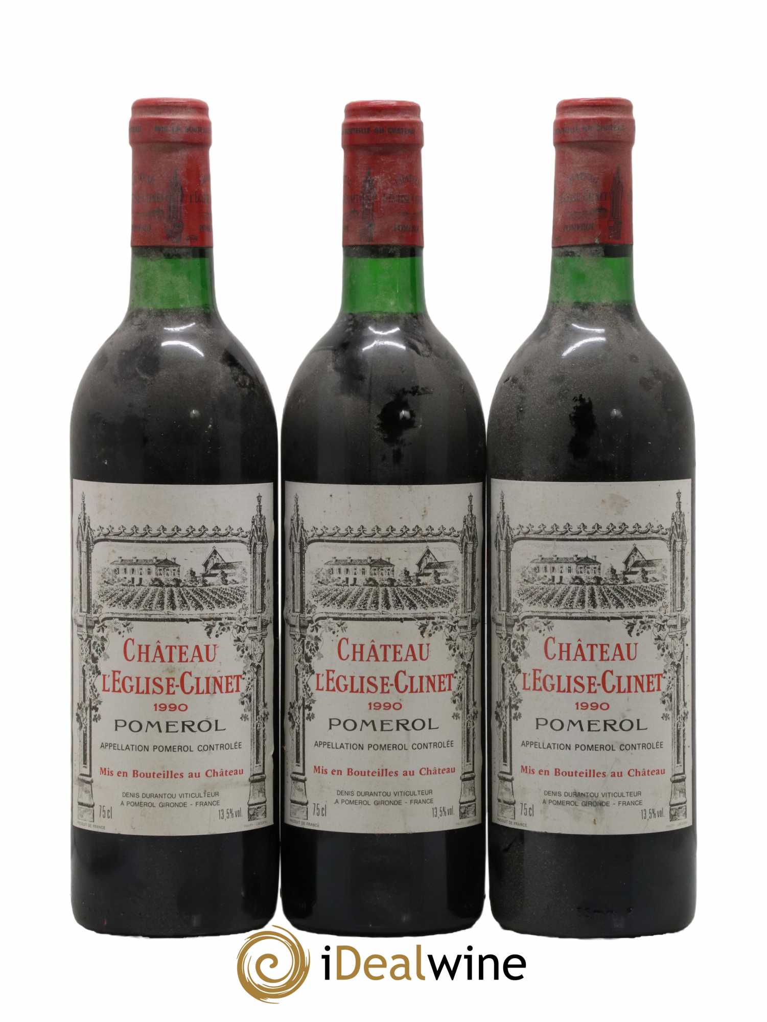 Château l' Église Clinet 1990 - Lot de 3 bouteilles - 0