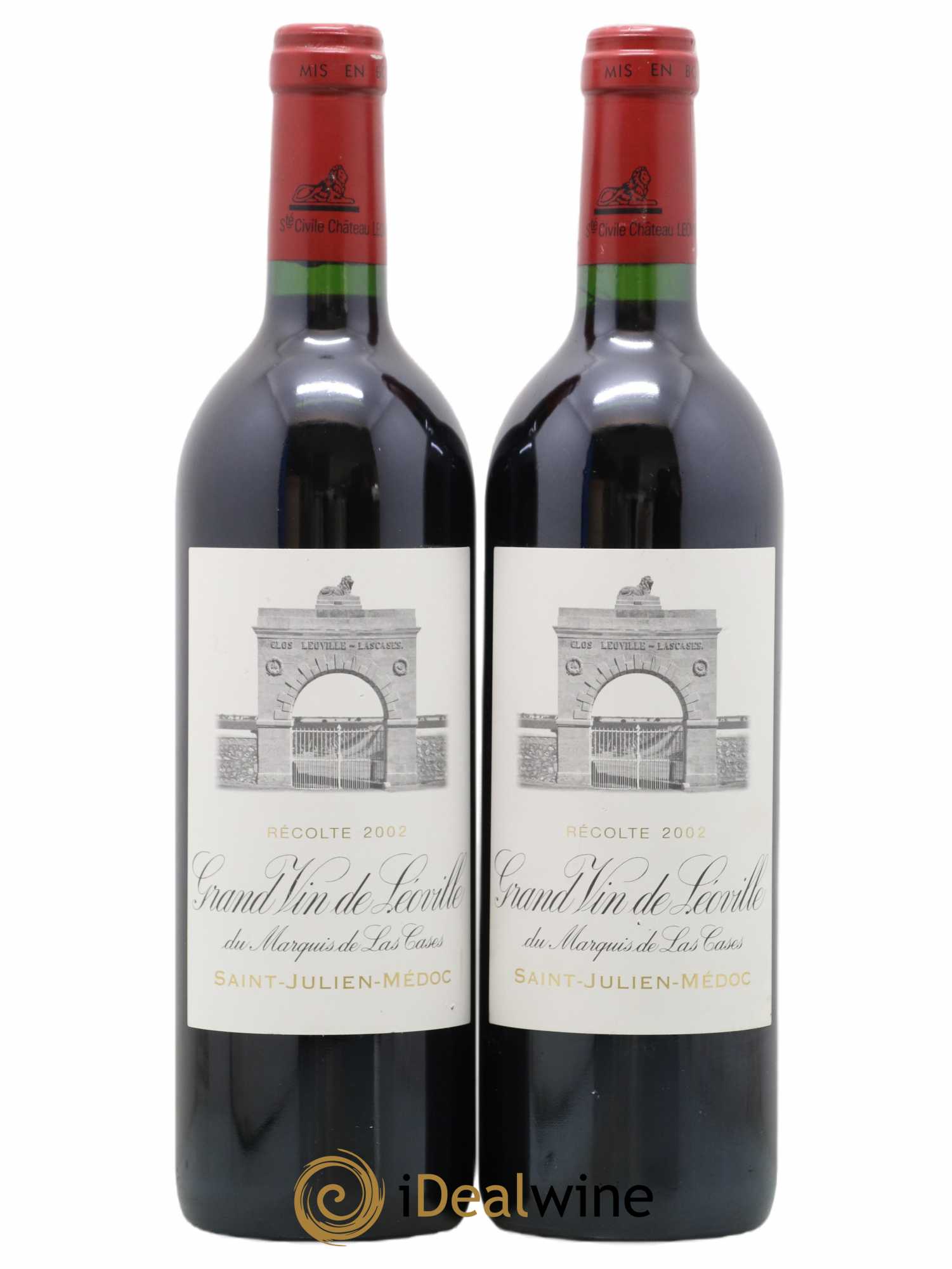 Château Léoville Las Cases 2ème Grand Cru Classé 2002 - Lot de 2 bouteilles - 0