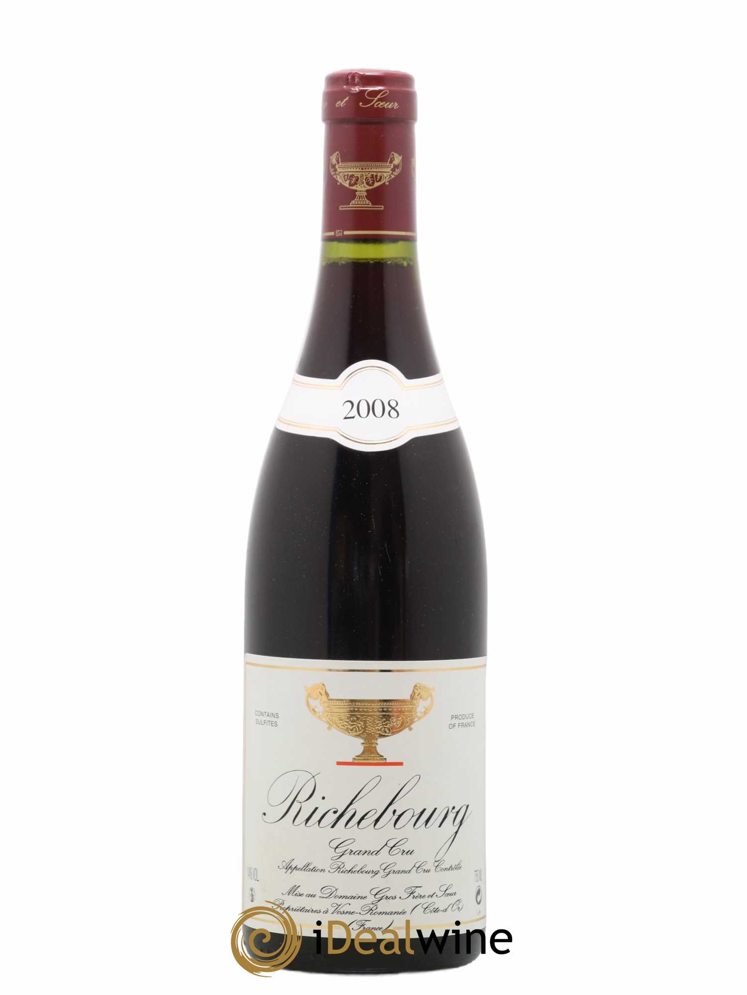 Richebourg Grand Cru Gros Frère & Soeur 2008 - Lot de 1 bouteille - 0