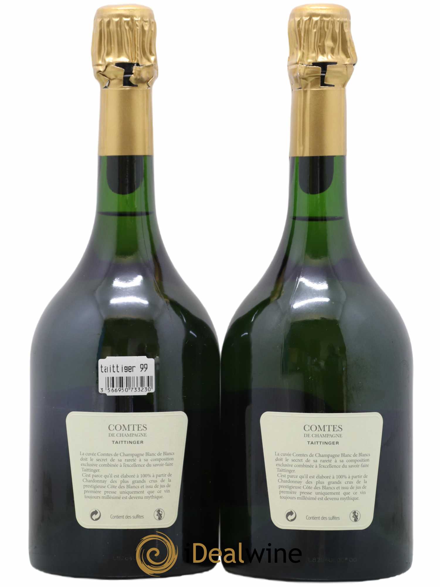 Comtes de Champagne Taittinger 1999 - Lot of 2 bottles - 1