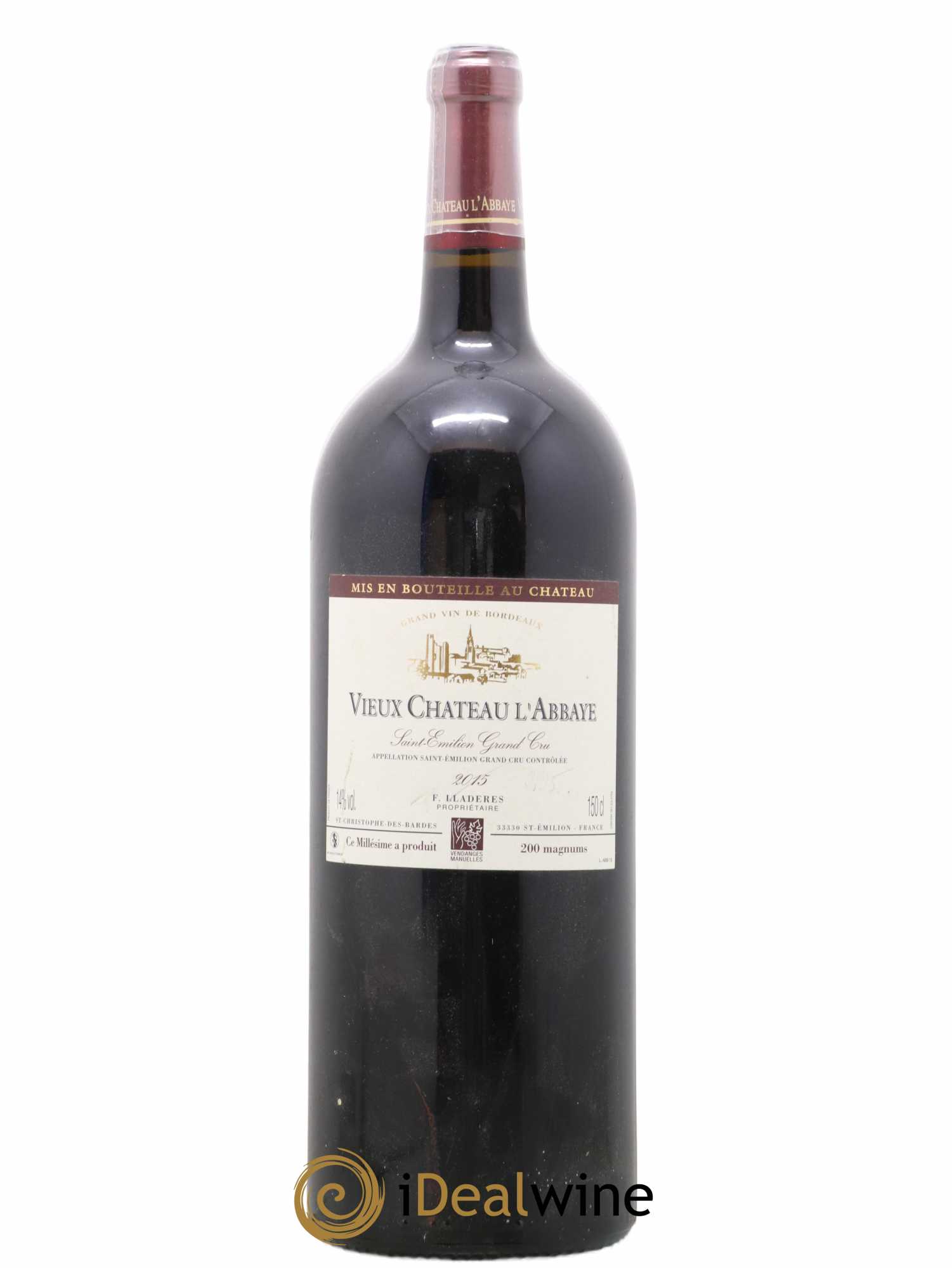 Saint-Émilion Grand Cru Vieux Château De L'Abbaye 2015 - Posten von 1 Magnum - 0