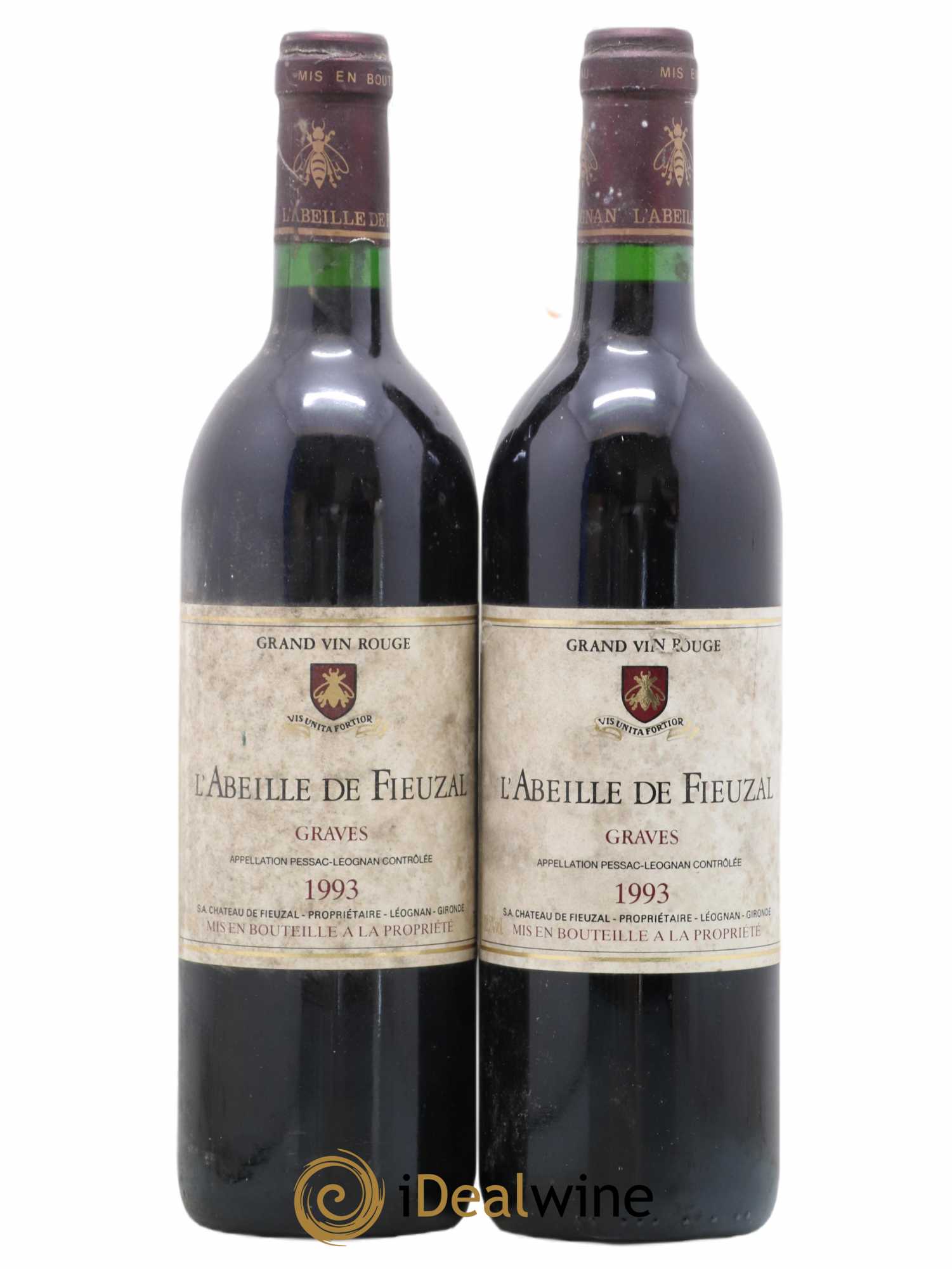 Abeille de Fieuzal 1993 - Lot de 2 bouteilles - 0