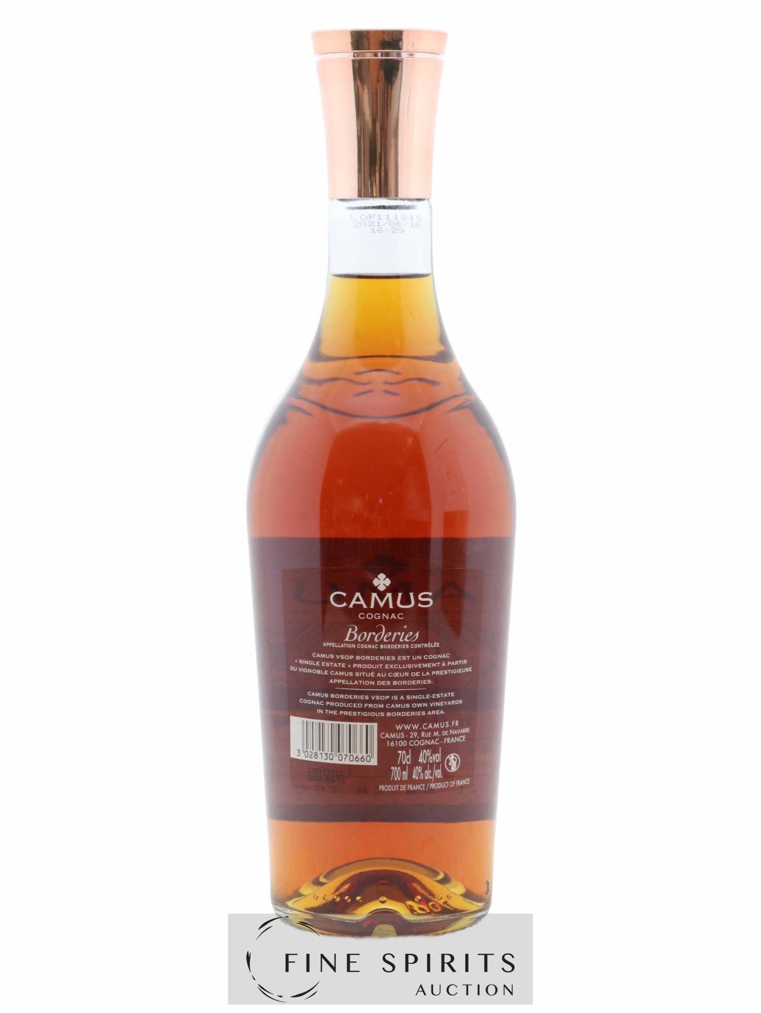 Camus Of. Borderies Small Batch n°EL4183 - One of 27419 VSOP - Lotto di 1 bottiglia - 2