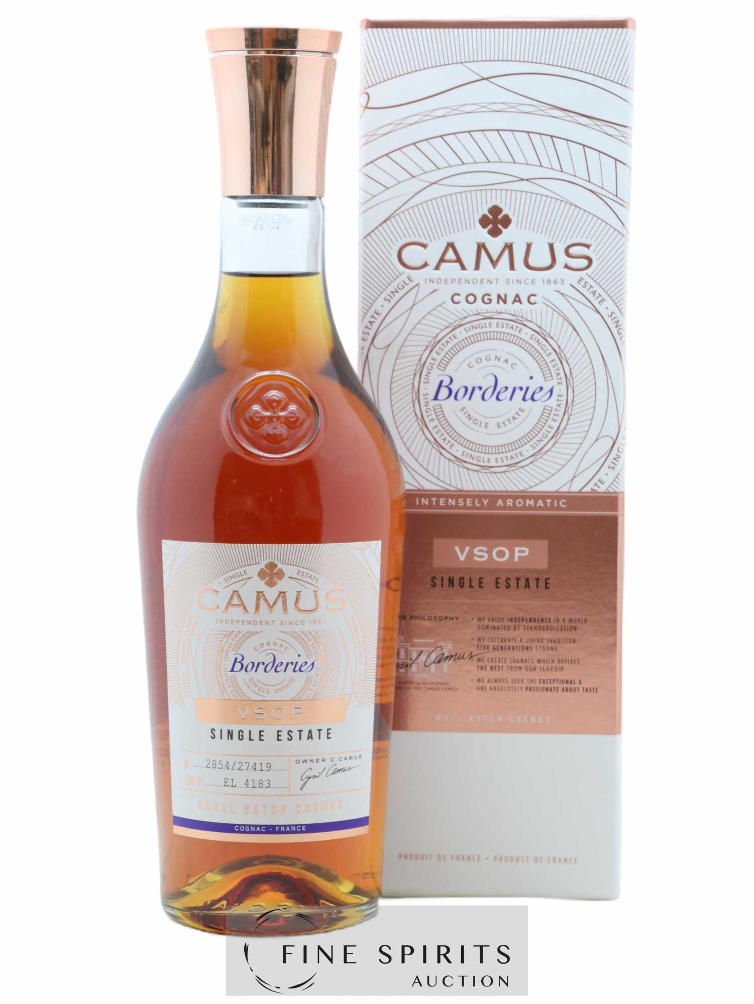 Camus Of. Borderies Small Batch n°EL4183 - One of 27419 VSOP - Lotto di 1 bottiglia - 0