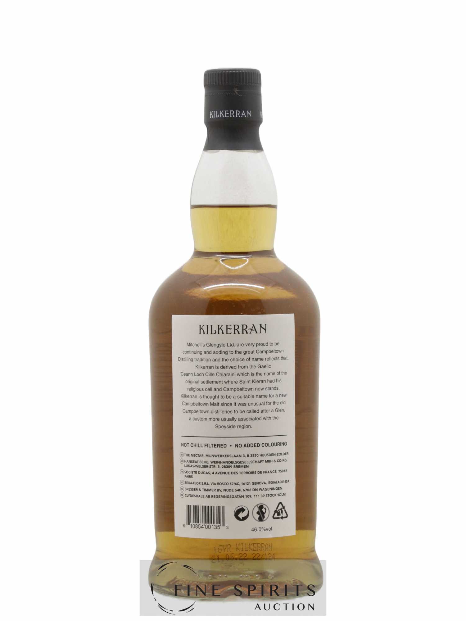 Kilkerran 16 years Of.  (sans prix de réserve) - Lot de 1 bouteille - 1