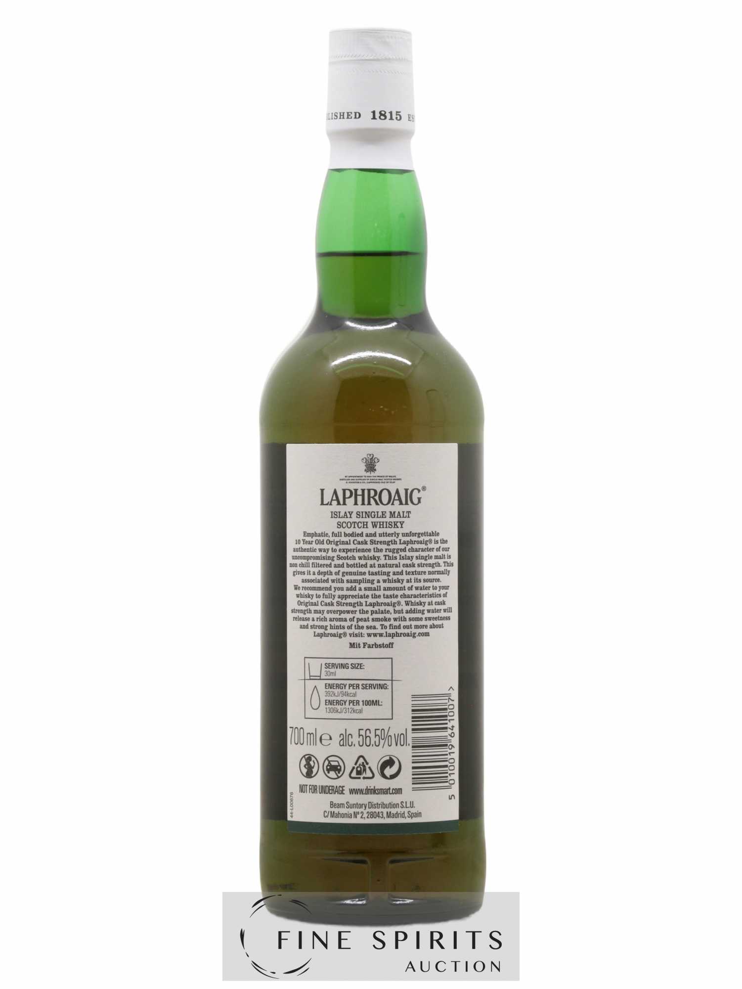 Laphroaig 10 years Of. Original Cask Strength Batch 015 - bottled 2021  (sans prix de réserve) - Lot de 1 bouteille - 2