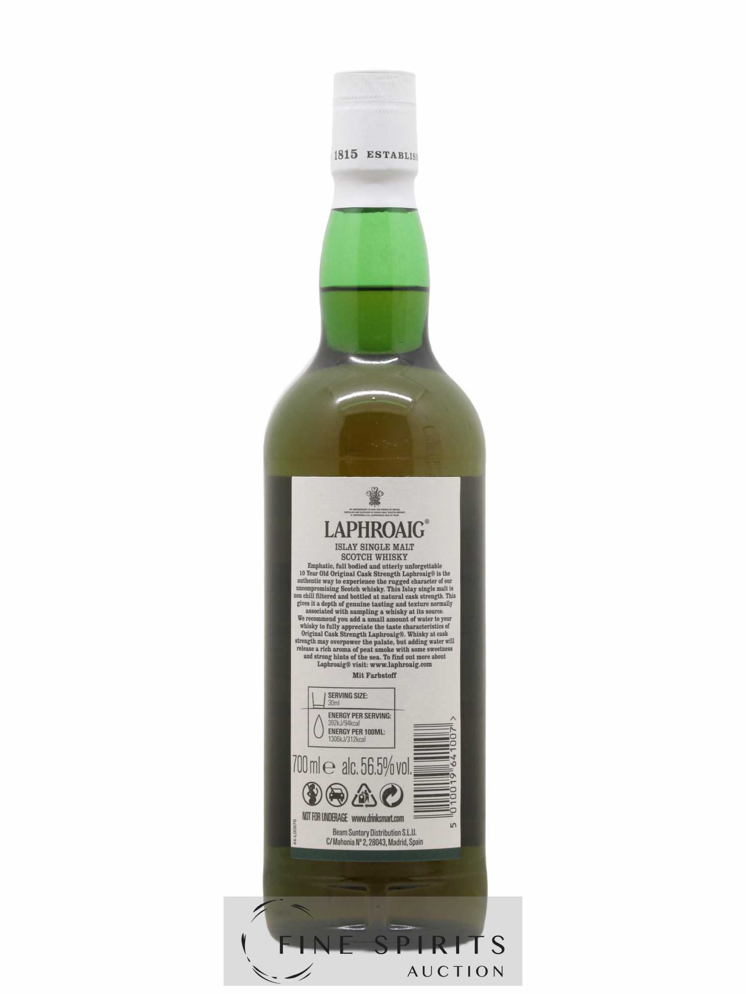 Laphroaig 10 years Of. Original Cask Strength Batch 015 - bottled 2021 - Lot de 1 bouteille - 2
