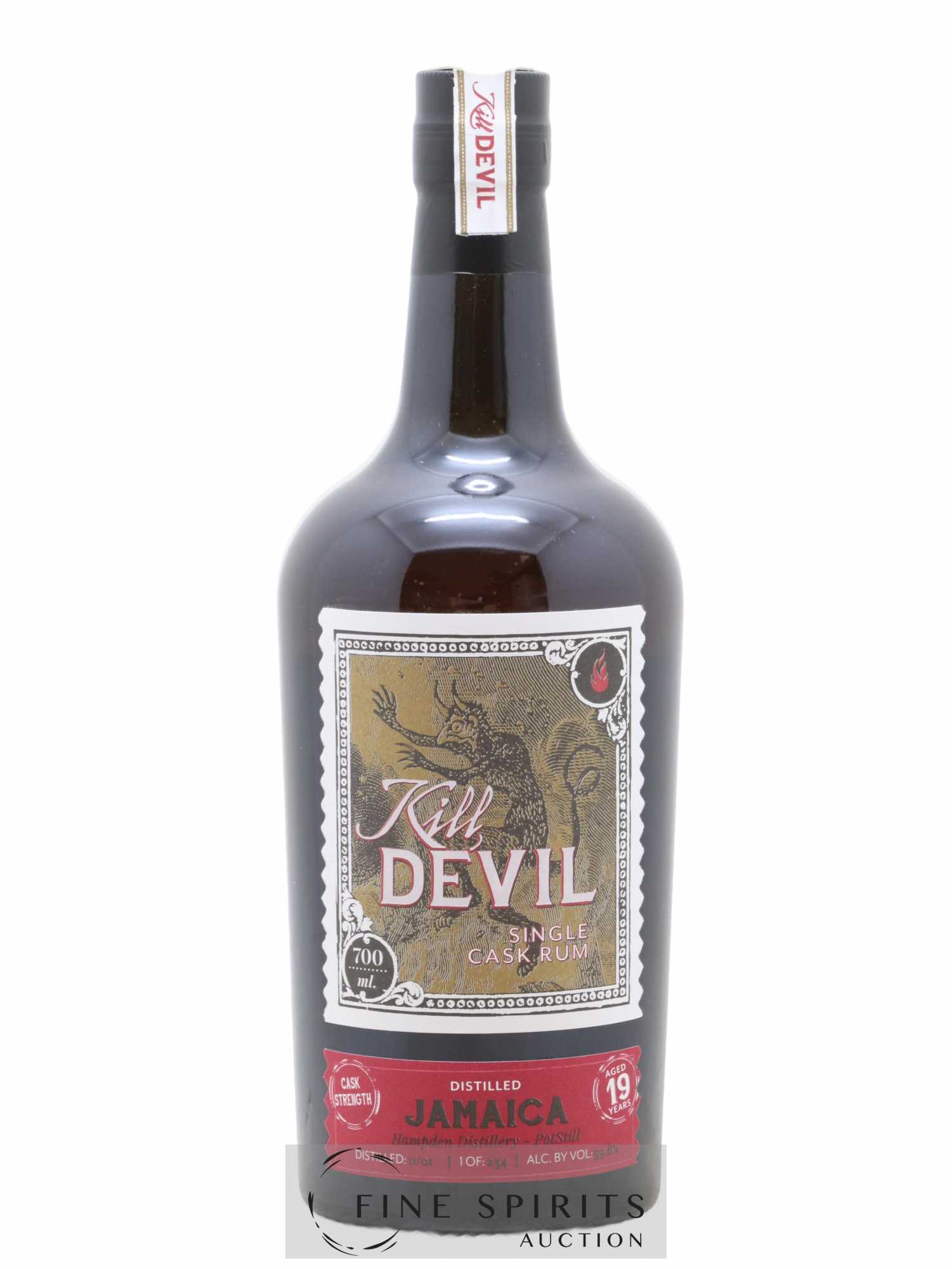 Kill Devil 19 years 2001 Edition Spirits One of 234 - Lot de 1 bouteille - 1