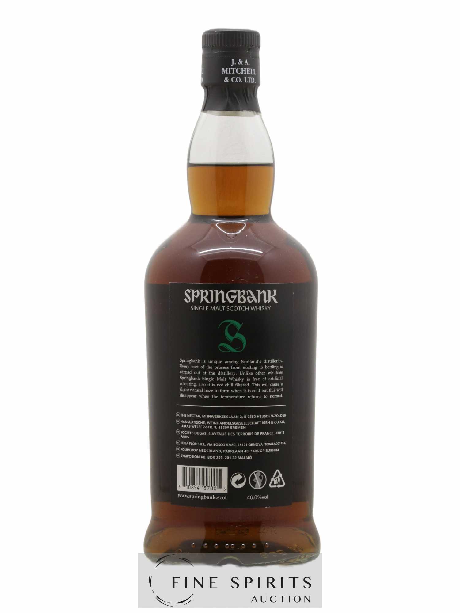Springbank 15 years Of. Green Label - Posten von 1 Flasche - 1