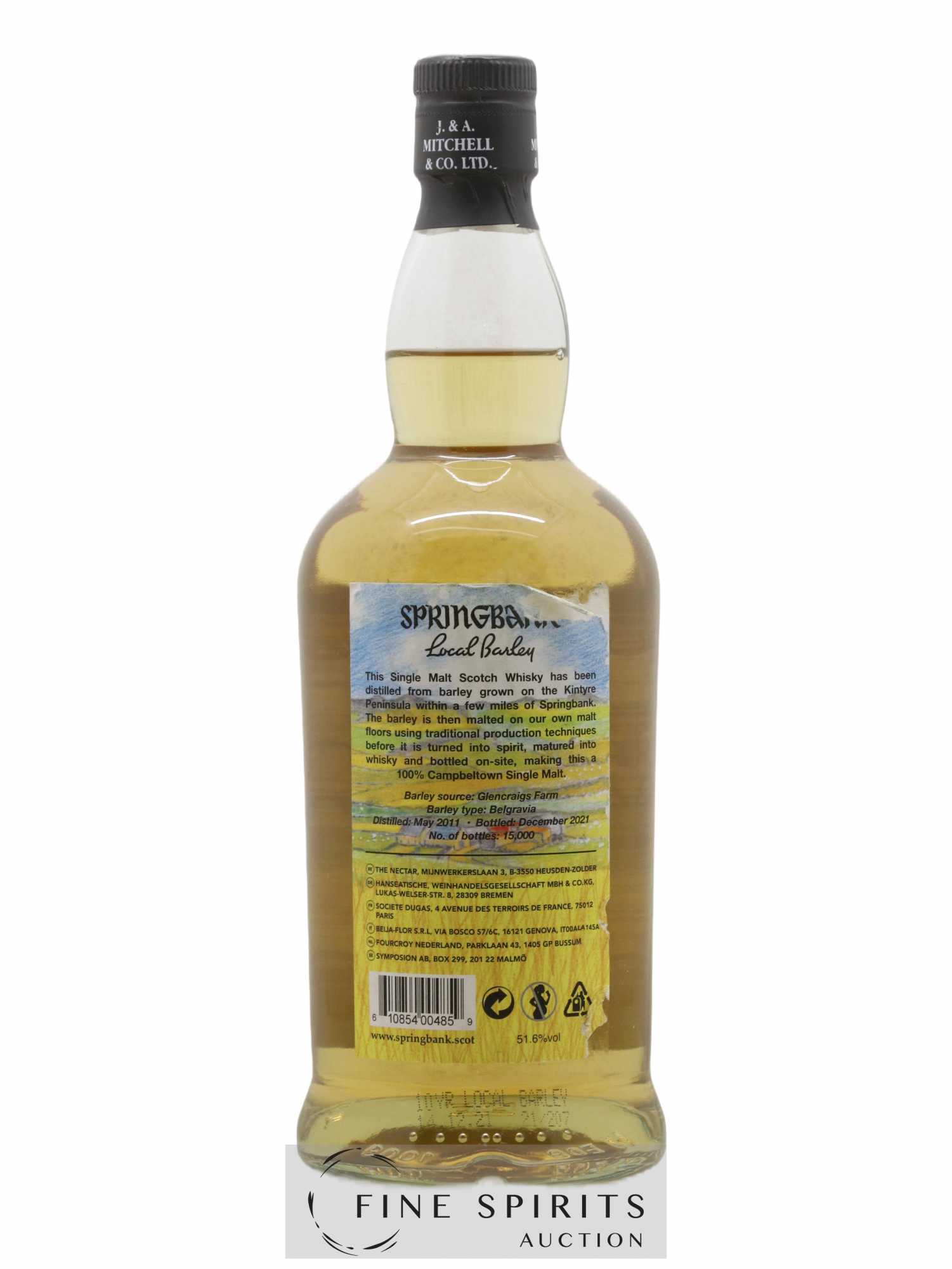 Springbank 10 years 2011 Of. Local Barley One of 15000 - bottled 2021 (sans prix de réserve) - Lot de 1 bouteille - 1