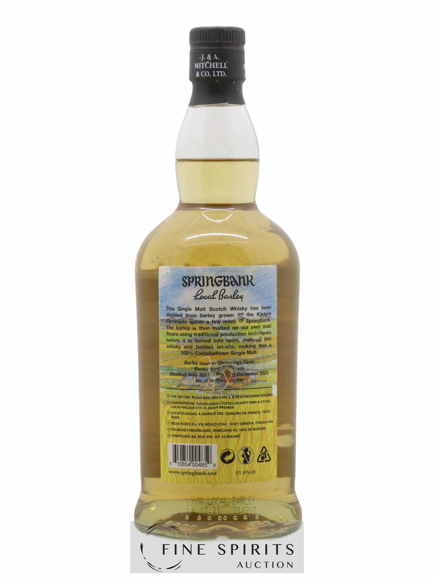 Springbank 10 years 2011 Of. Local Barley One of 15000 - bottled 2021 - Lot de 1 bouteille - 1
