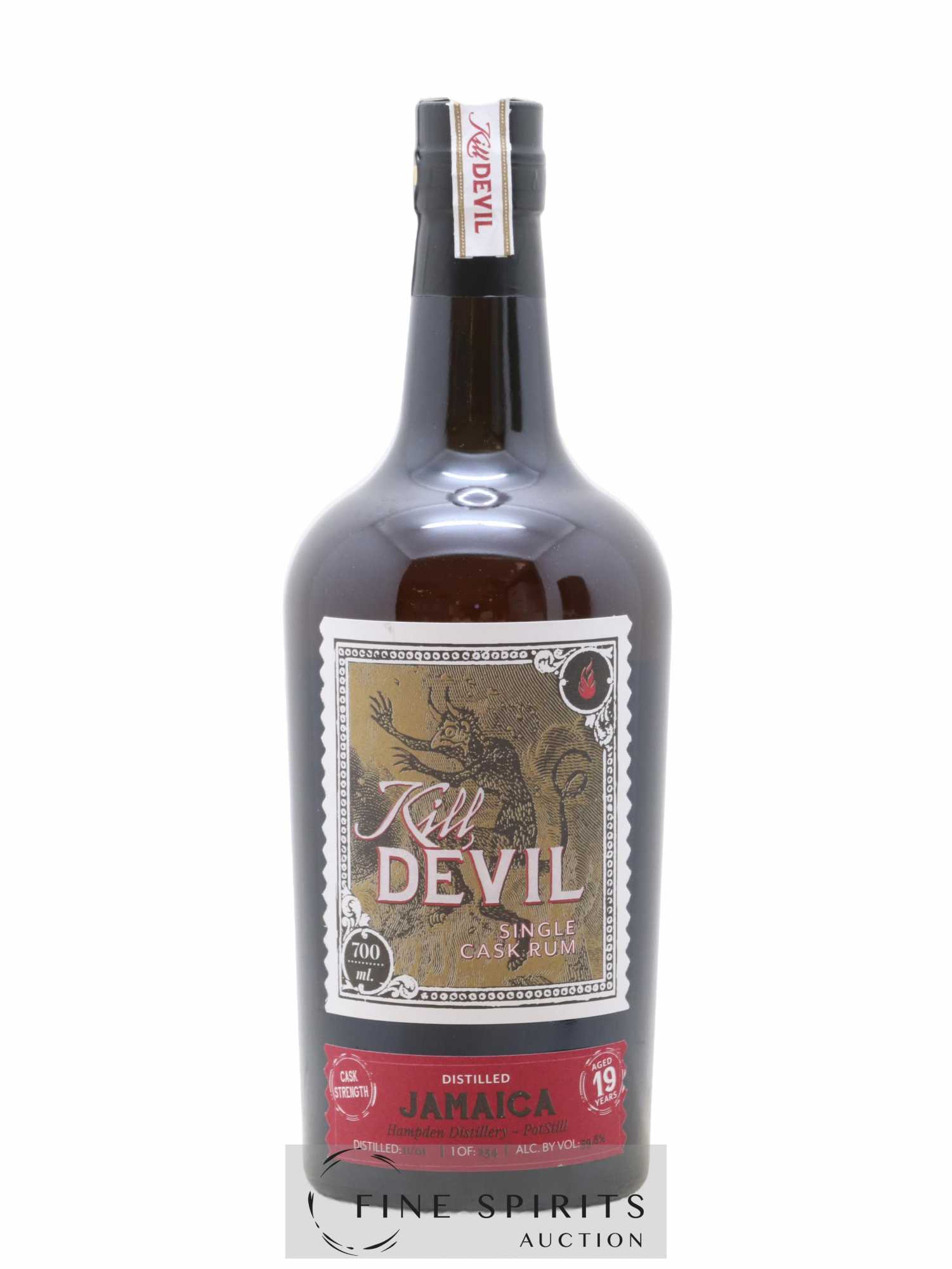 Kill Devil 19 years 2001 Edition Spirits One of 234 - Lot de 1 bouteille - 1