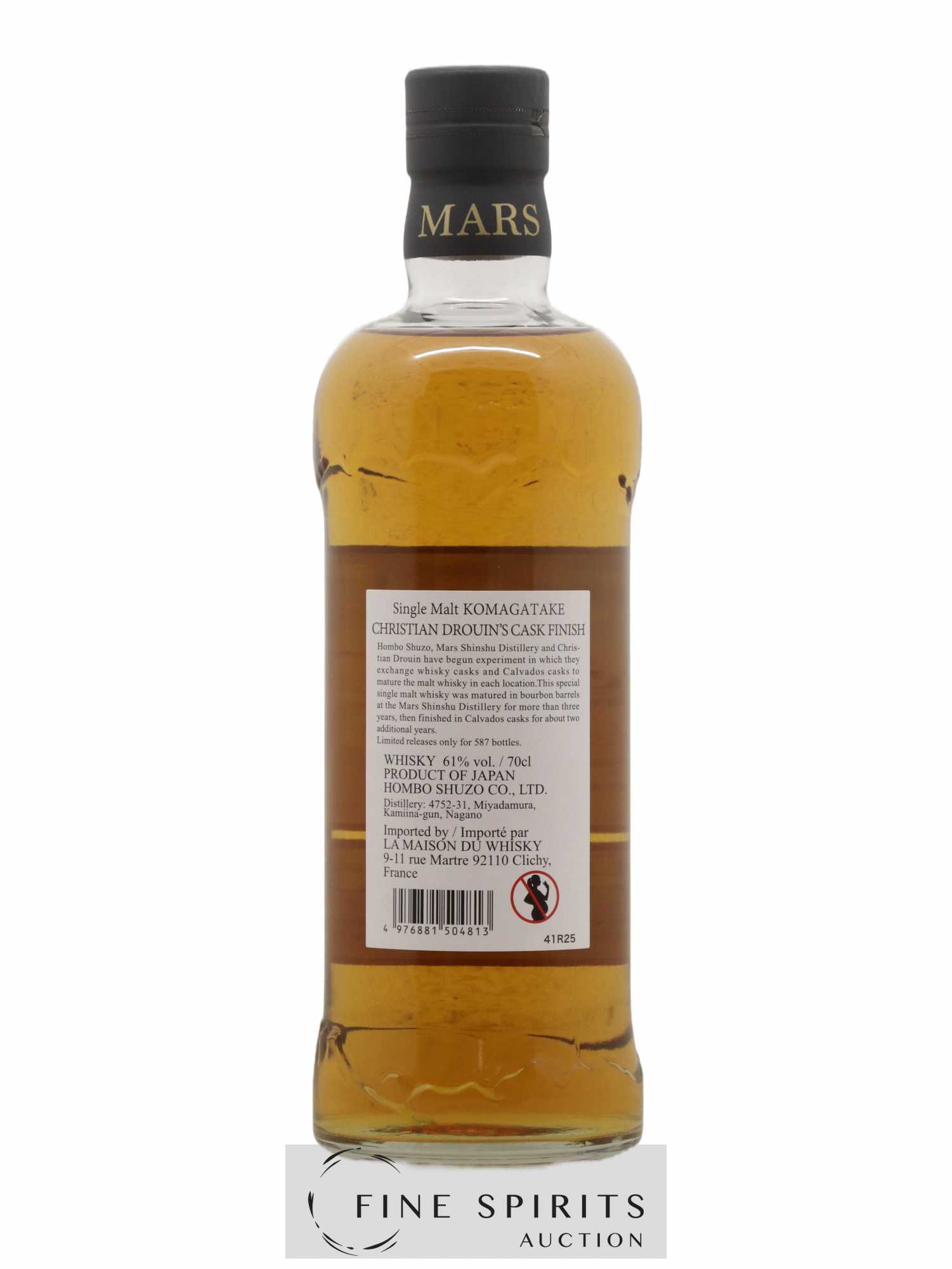 Komagatake Of. Christian Drouin's Cask Finish bottled 2021 - Lot de 1 bouteille - 2