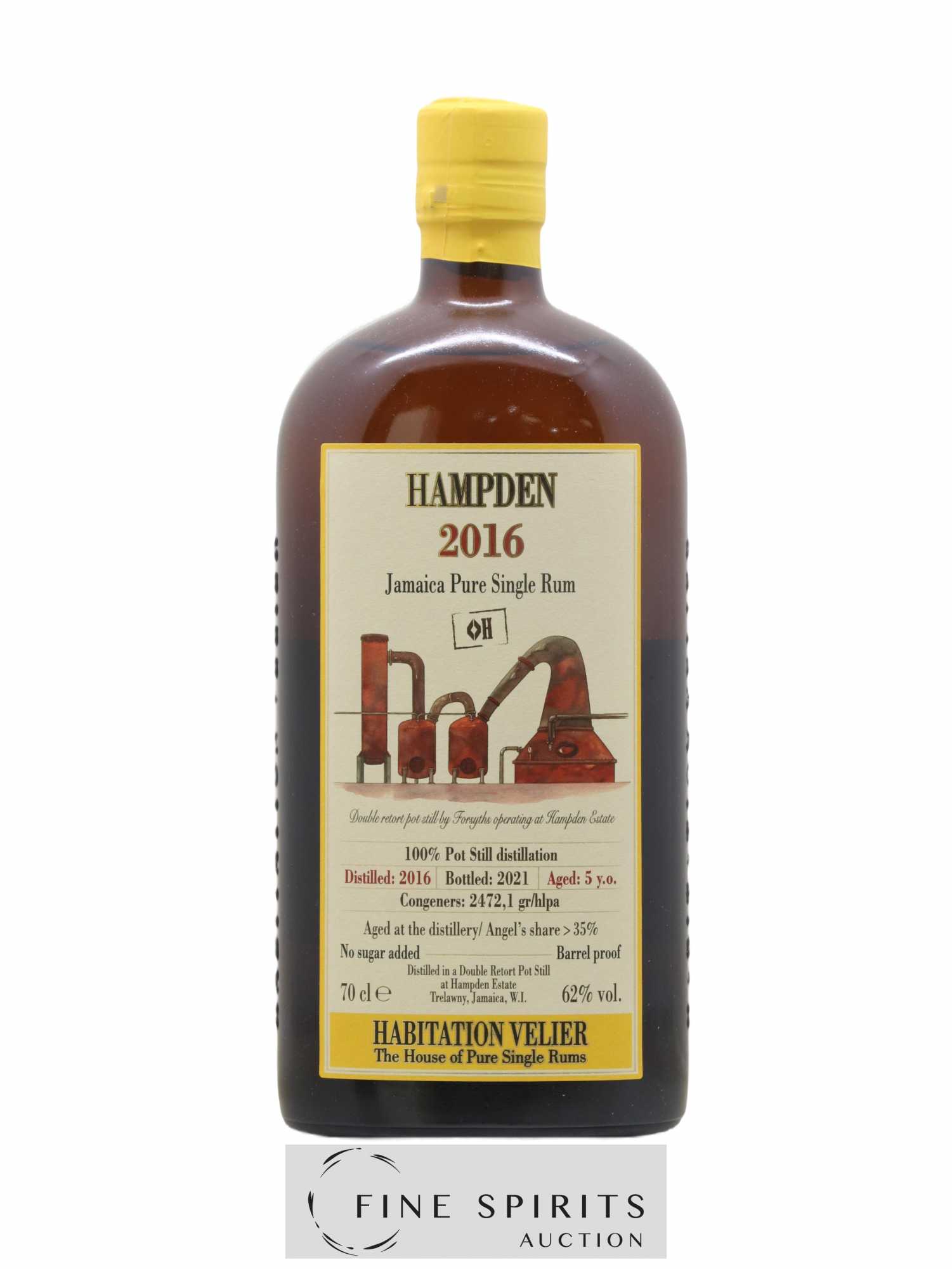 Hampden 5 years 2016 Of. H bottled 2021 Habitation Velier - Lot de 1 bouteille - 1