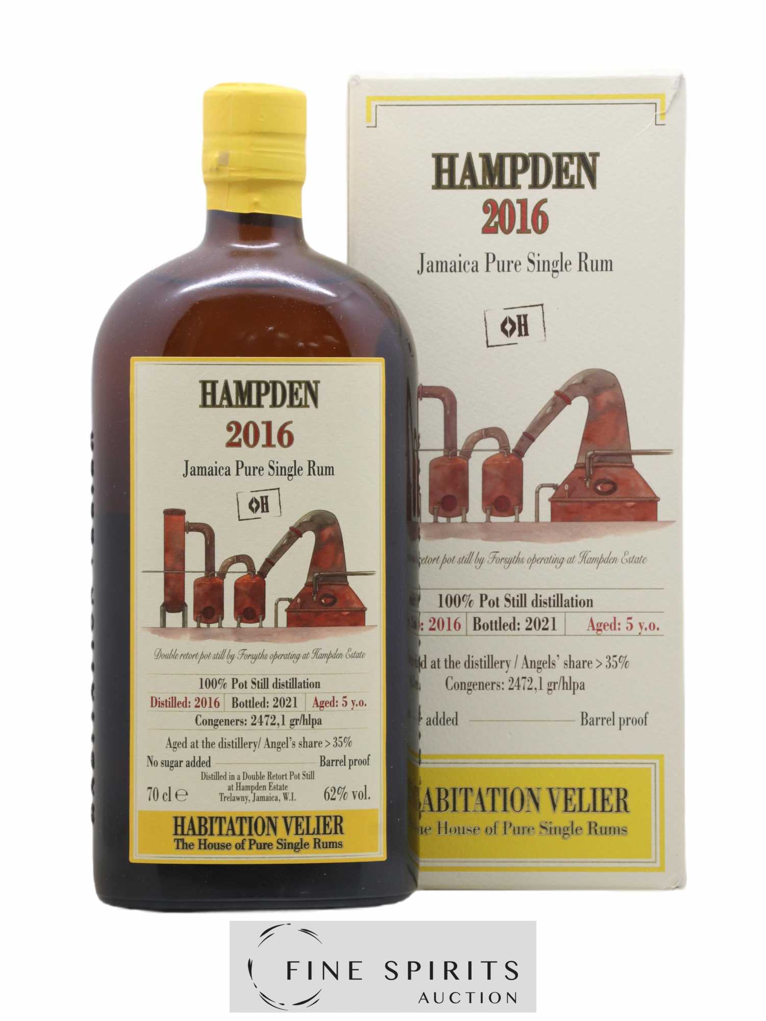 Hampden 5 years 2016 Of. H bottled 2021 Habitation Velier - Lot de 1 bouteille - 0