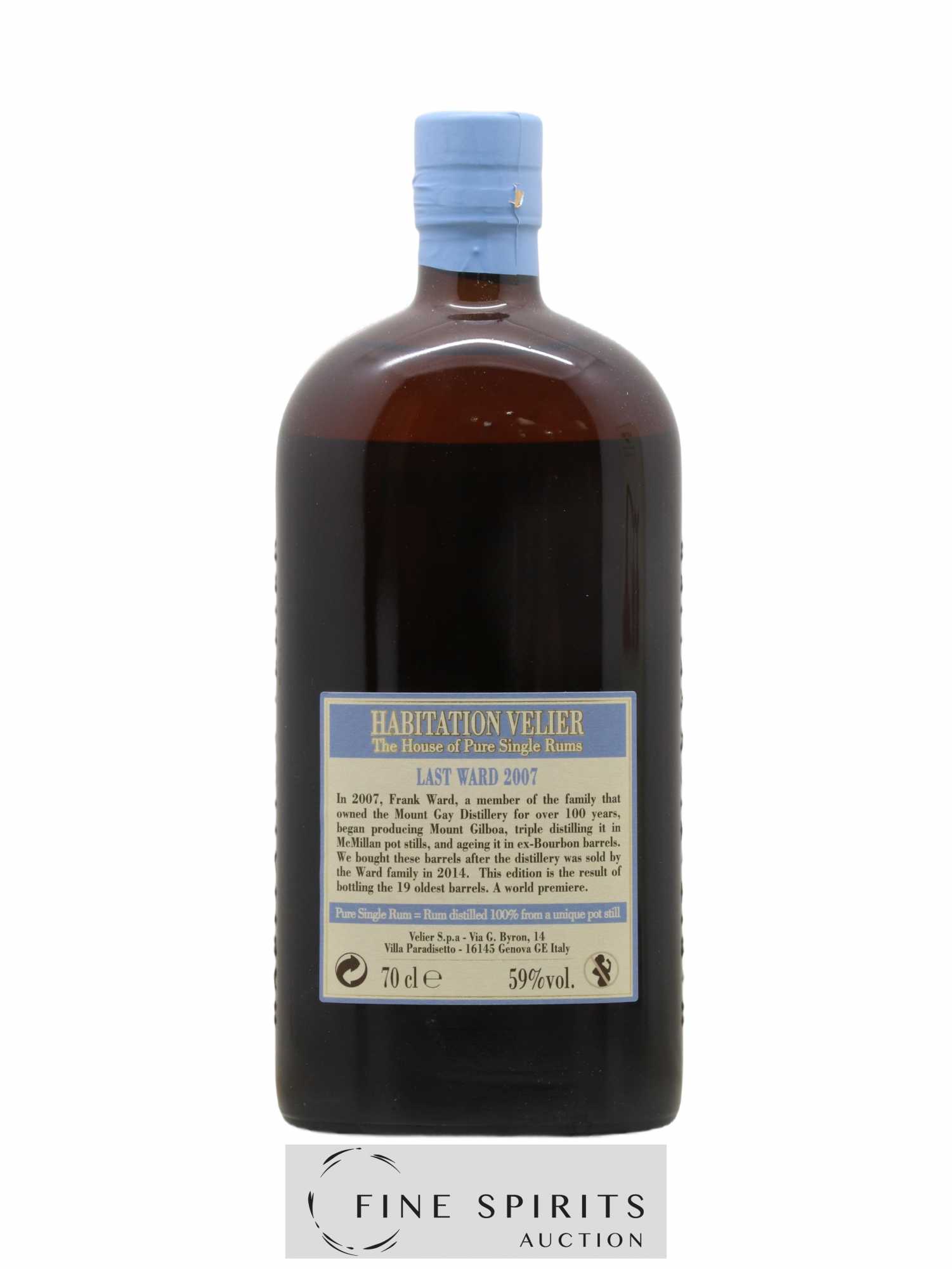 Last Ward 10 years 2007 Of. bottled 2017 Habitation Velier - Lot de 1 bouteille - 2