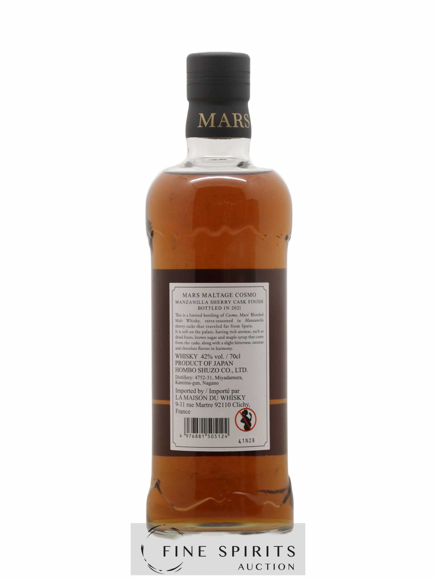 Mars Maltage Of. Cosmo Manzanilla Sherry Cask Finish - bottled 2021 - Posten von 1 Flasche - 2