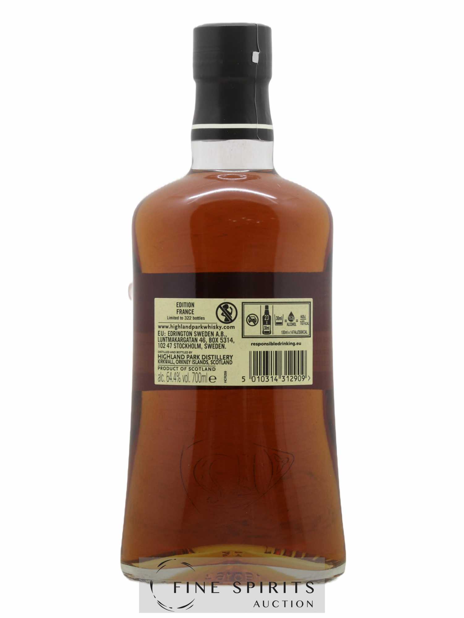 Highland Park 11 years 2010 Of. Edition France Cask n°2777 - One of 322 - bottled 2022 Single Cask Series - Lot de 1 bouteille - 1