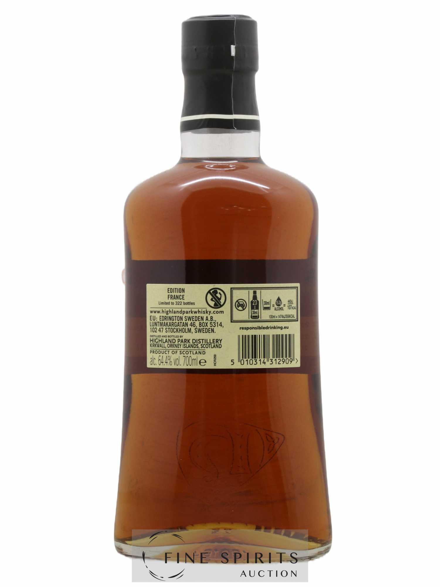 Highland Park 11 years 2010 Of. Edition France Cask n°2777 - One of 322 - bottled 2022 Single Cask Series - Lot de 1 bouteille - 1