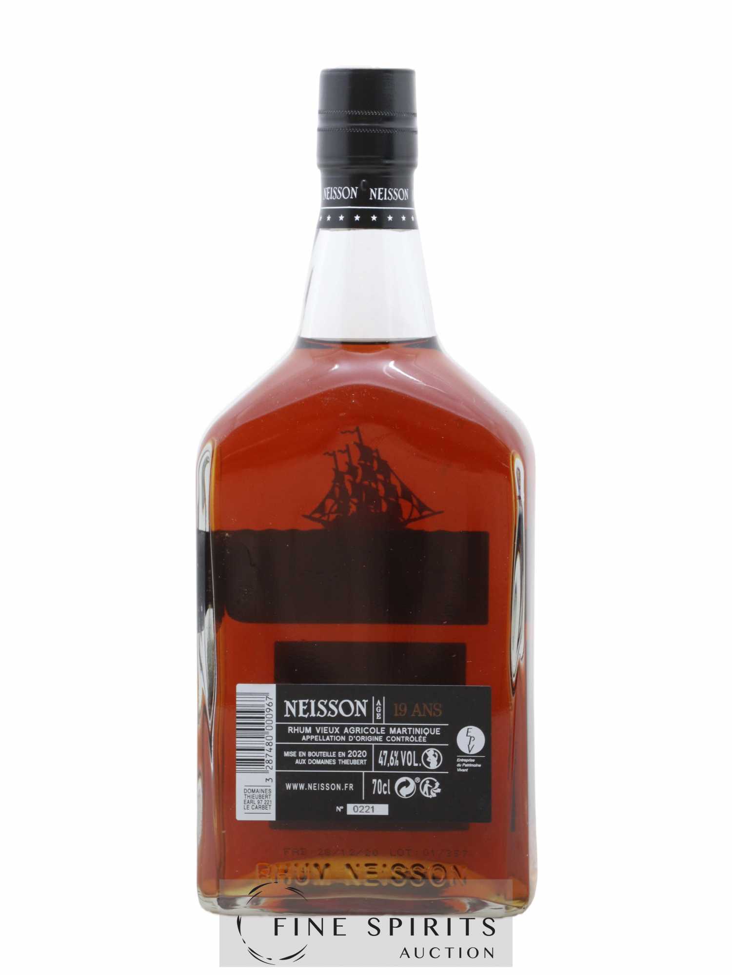 Neisson 19 years Of. Batch Unique - One of 250 - bottled 2020 - Lot de 1 bouteille - 2