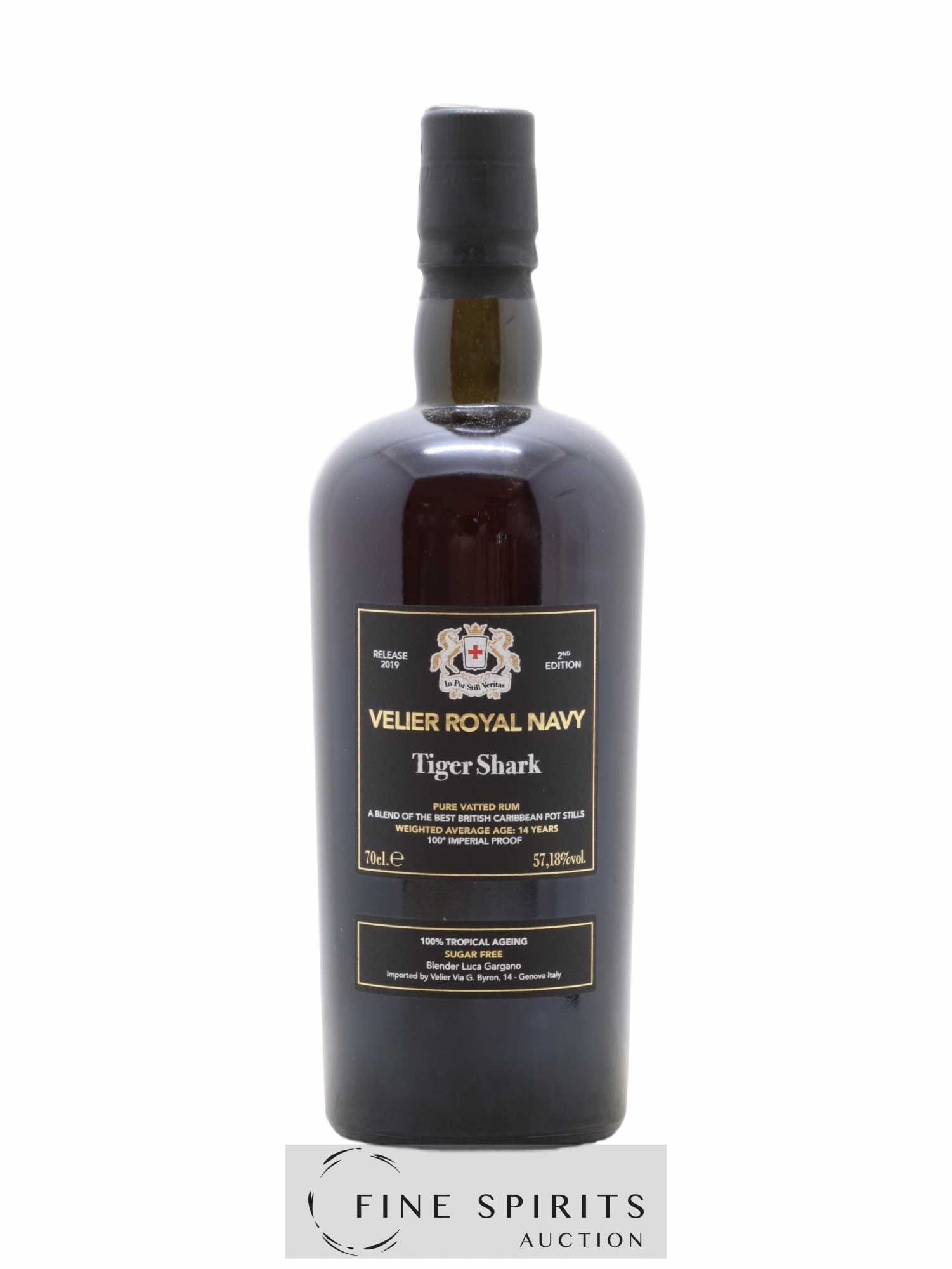 Velier Royal Navy 14 years Of. Tiger Shark 2nd Edition - Release 2019 - Lot de 1 bouteille - 1