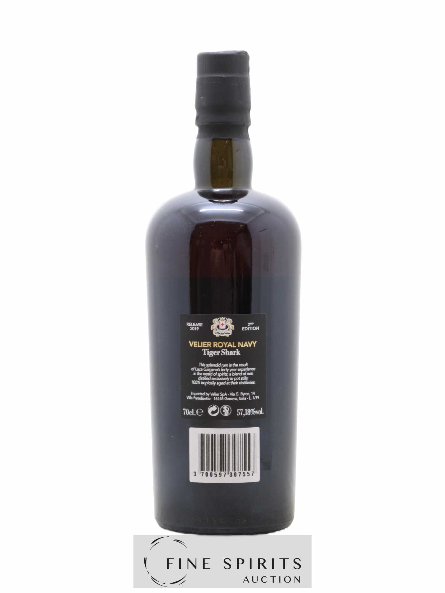 Velier Royal Navy 14 years Of. Tiger Shark 2nd Edition - Release 2019 - Lot de 1 bouteille - 2