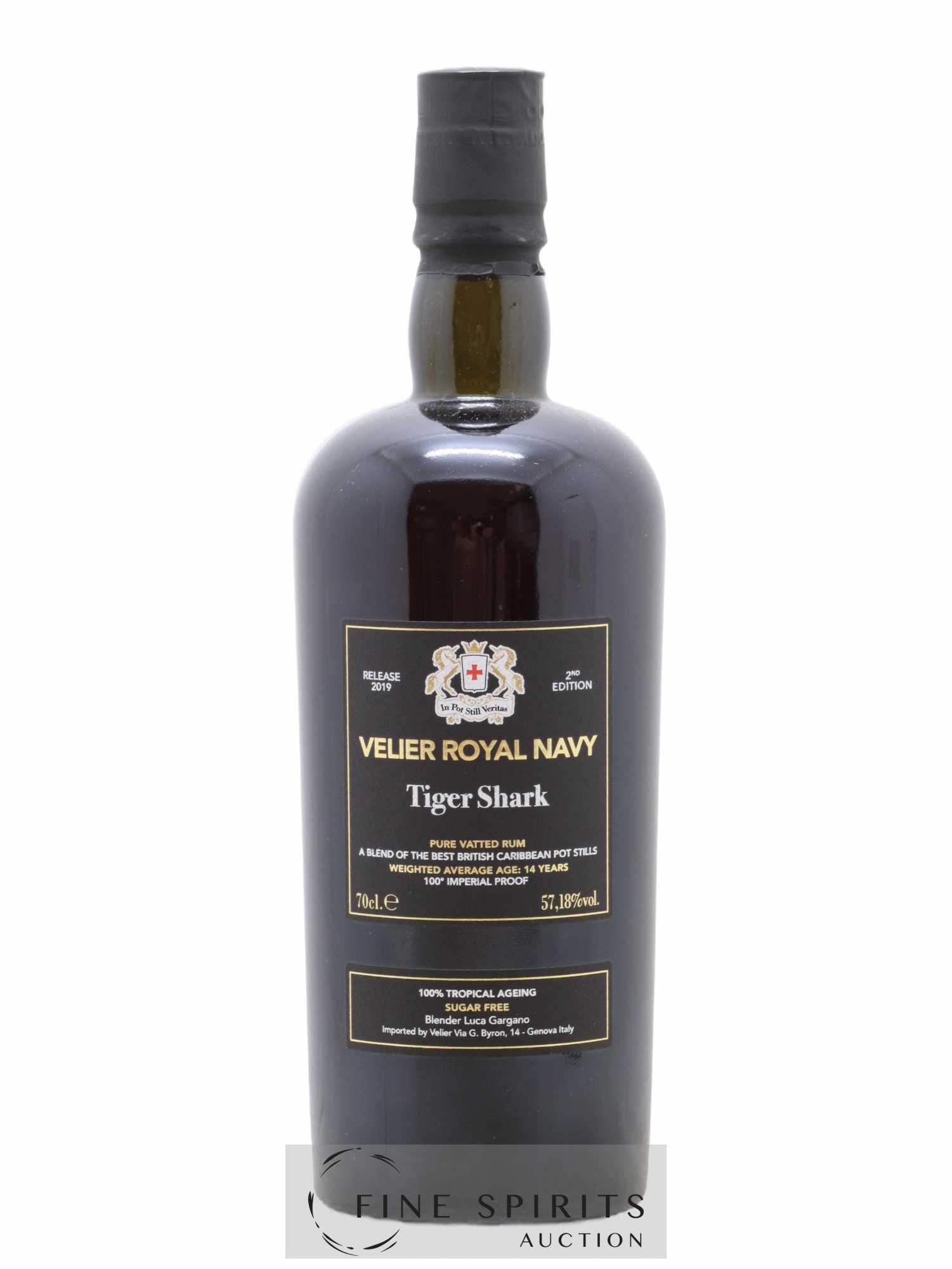 Velier Royal Navy 14 years Of. Tiger Shark 2nd Edition - Release 2019 - Lot de 1 bouteille - 1