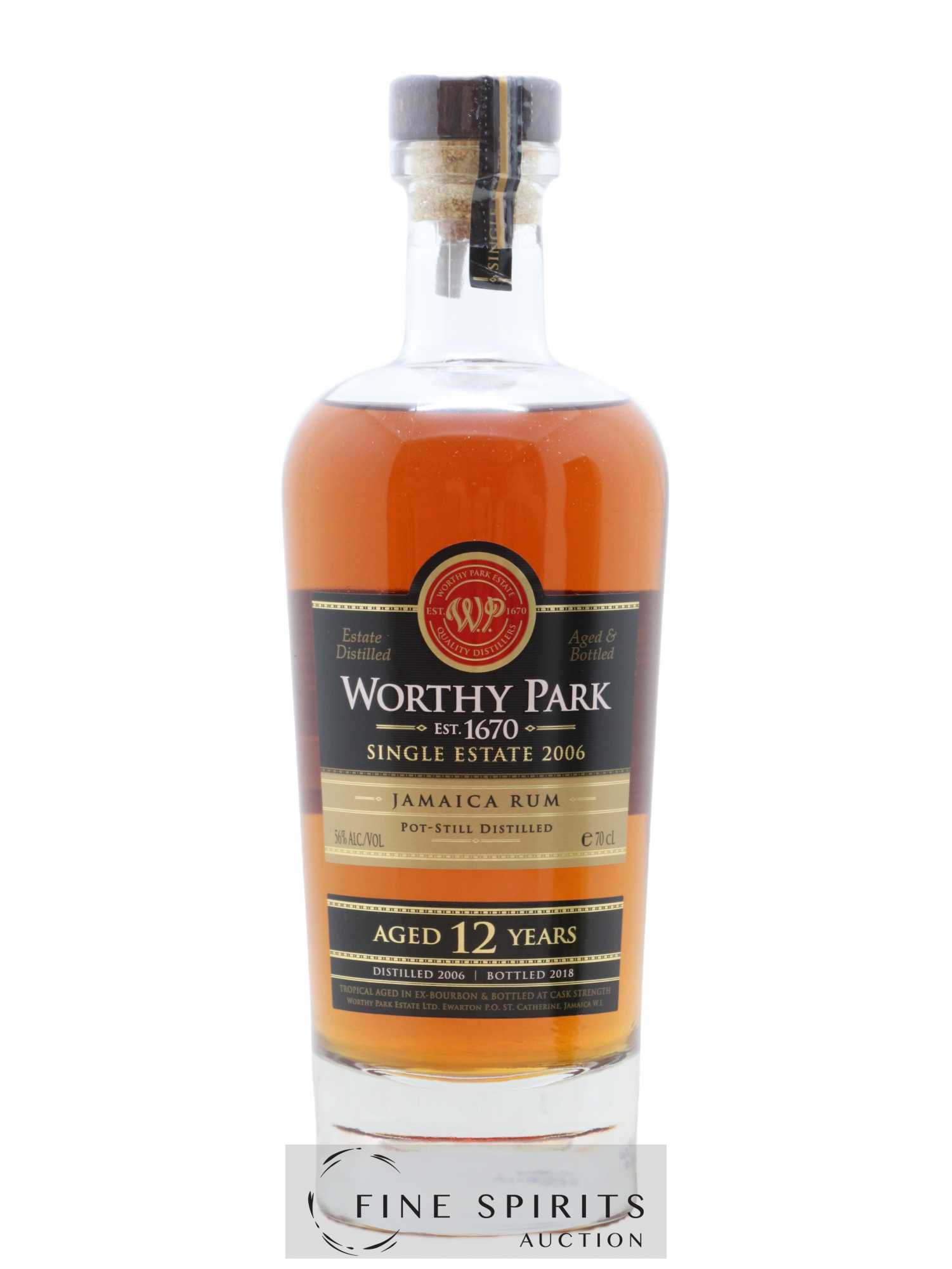 Worthy Park 12 years 2006 Of. bottled 2018 - Lot de 1 bouteille - 1