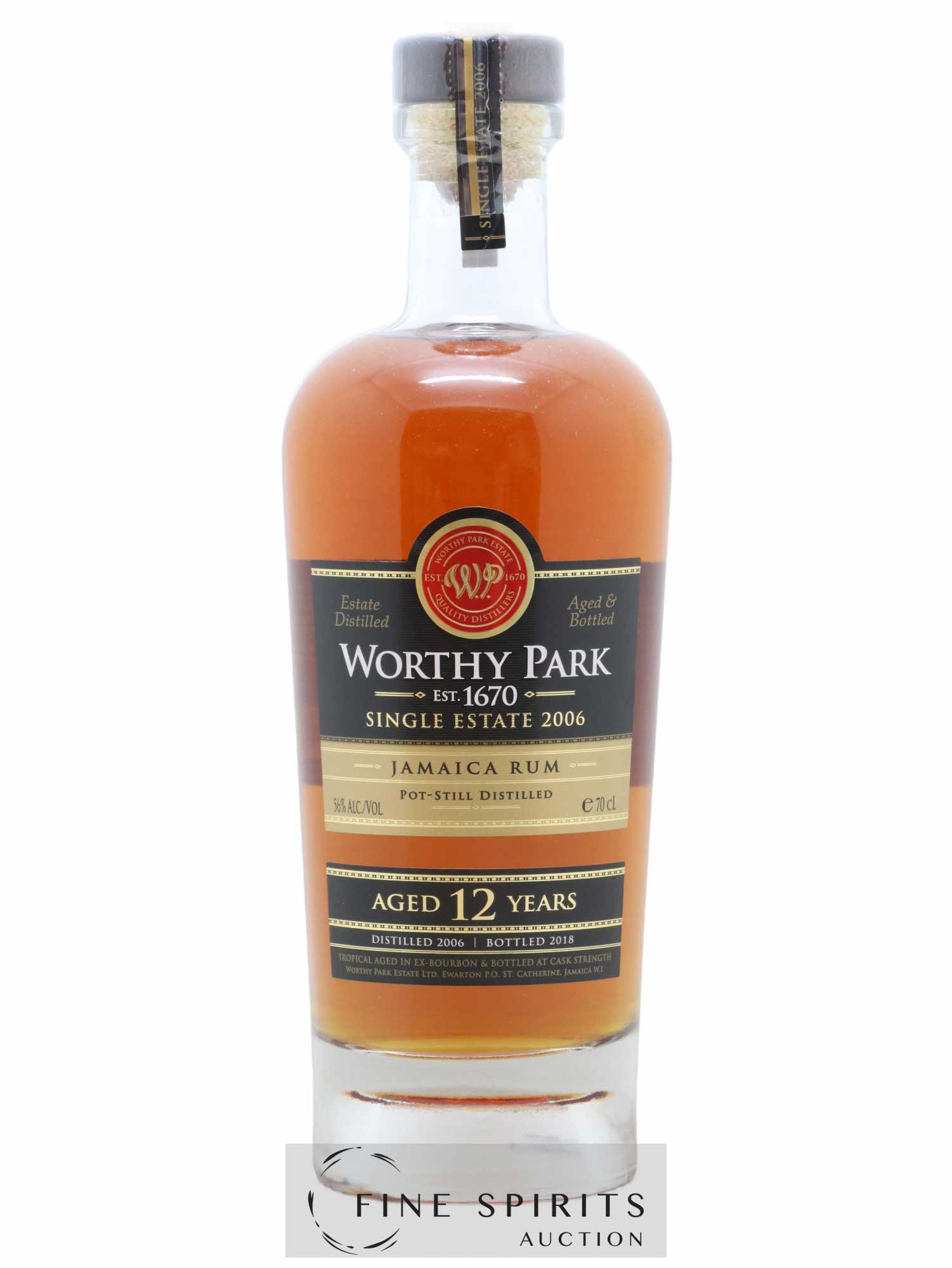 Worthy Park 12 years 2006 Of. bottled 2018 - Lot de 1 bouteille - 1