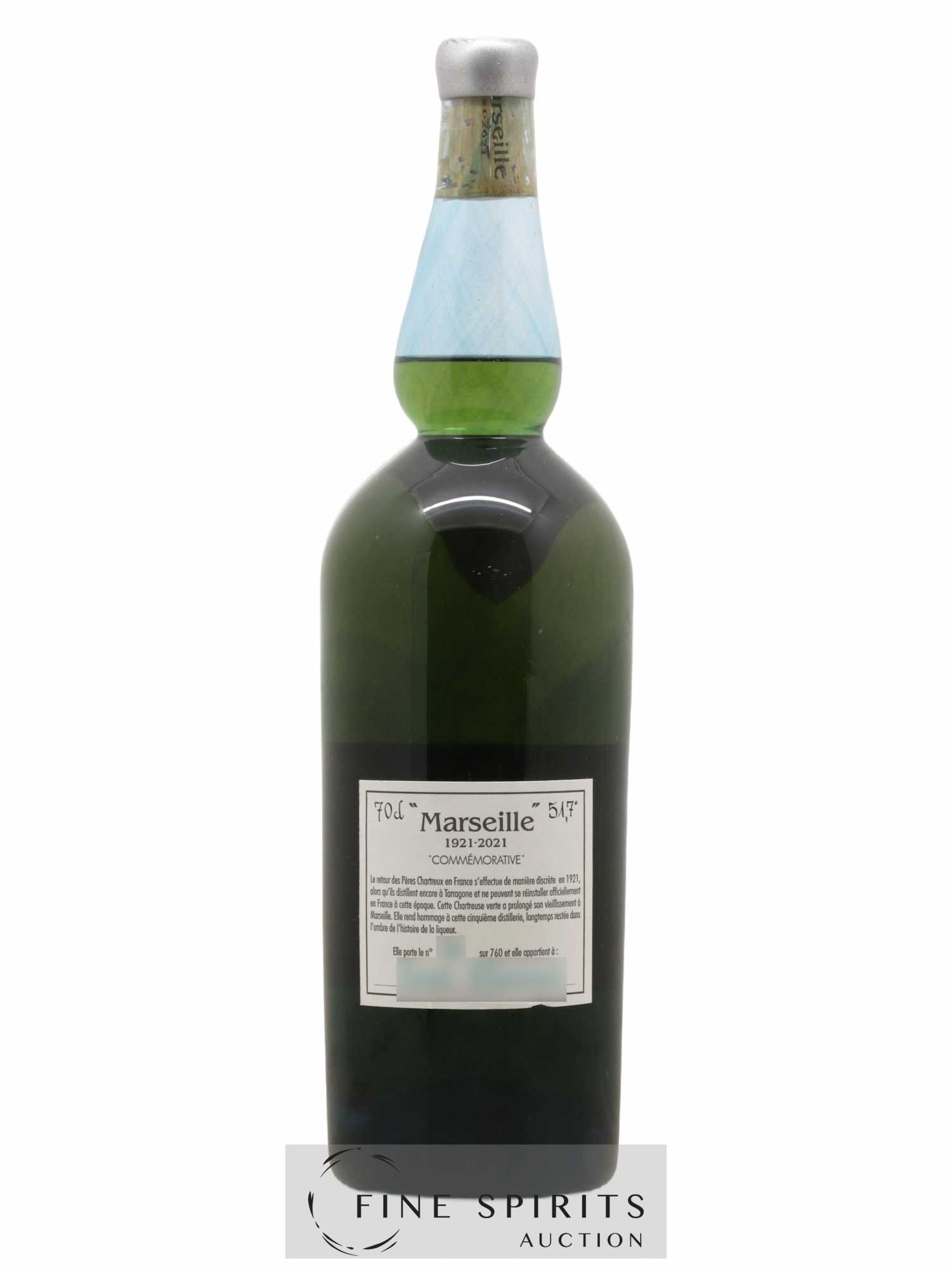 Chartreuse Of. Marseille 1921-2021 One of 760 - Lot de 1 bouteille - 2