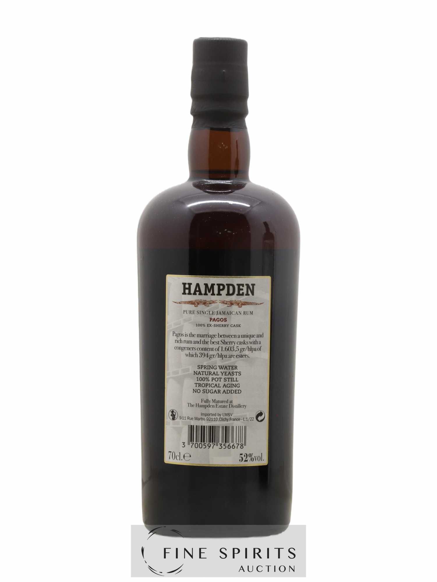 Hampden Of. Pagos Ex-Sherry Cask LM&V - Lot de 1 bouteille - 2