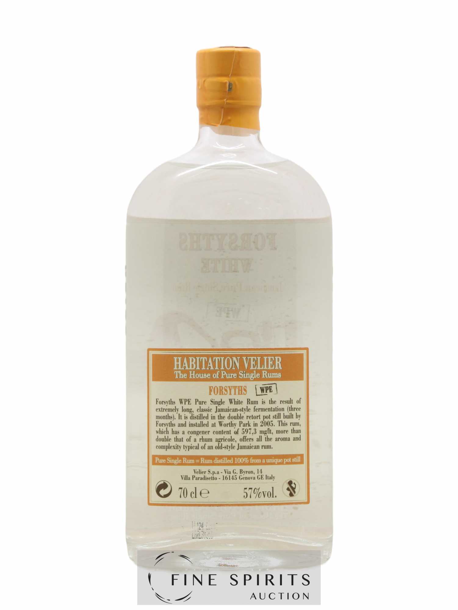 Forsyths Velier White - WPE bottled 2017 Habitation Velier - Lot de 1 bouteille - 1