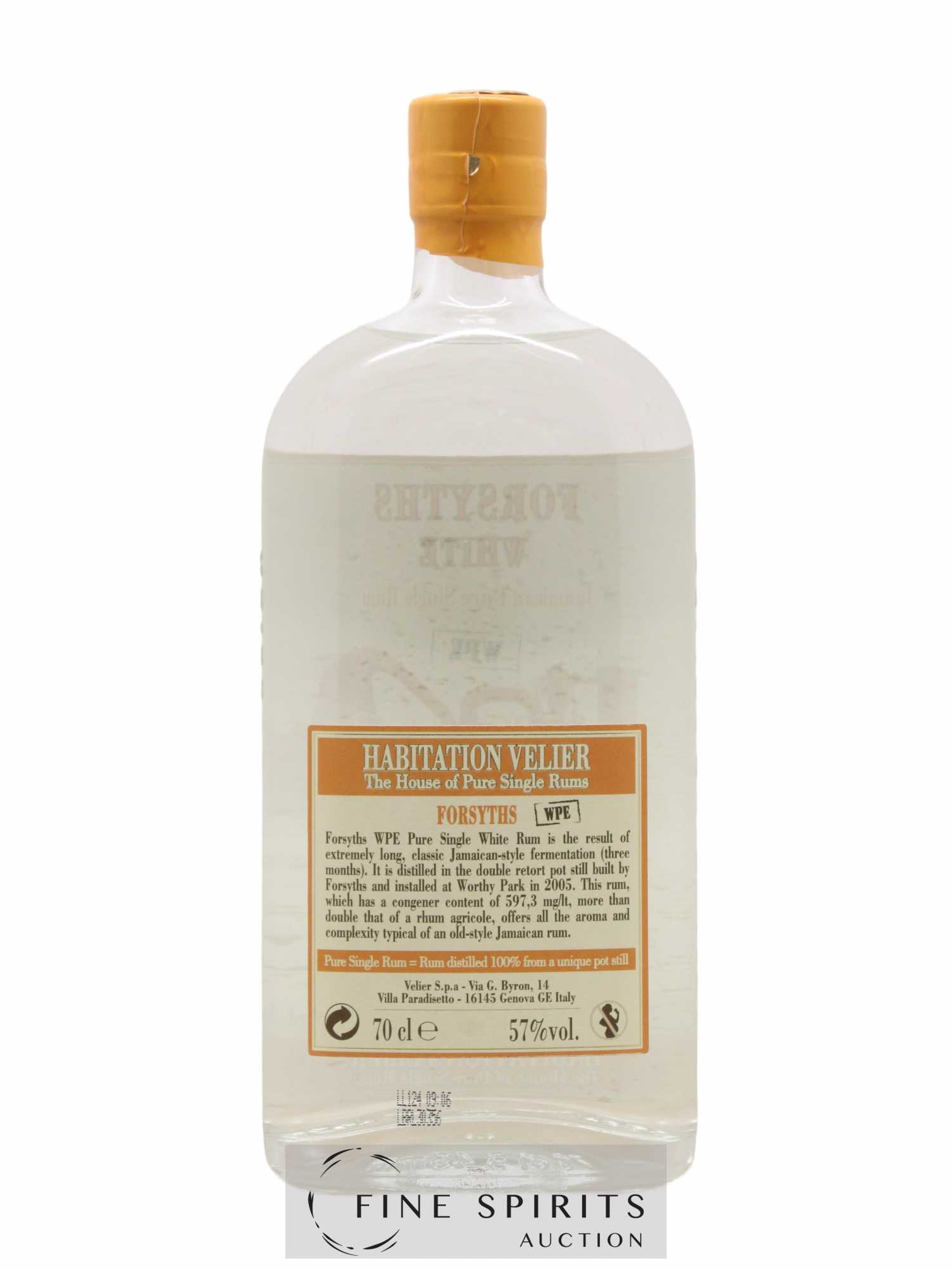 Forsyths Velier White - WPE bottled 2017 Habitation Velier - Lot de 1 bouteille - 1