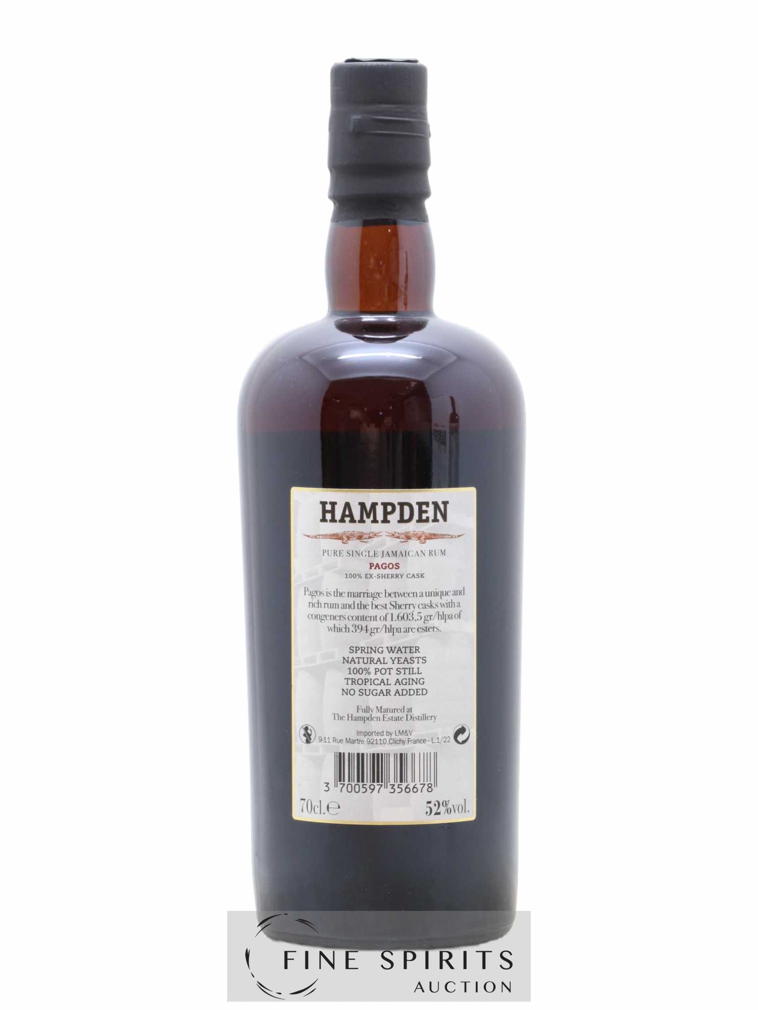 Hampden Of. Pagos Ex-Sherry Cask LM&V - Lot de 1 bouteille - 2
