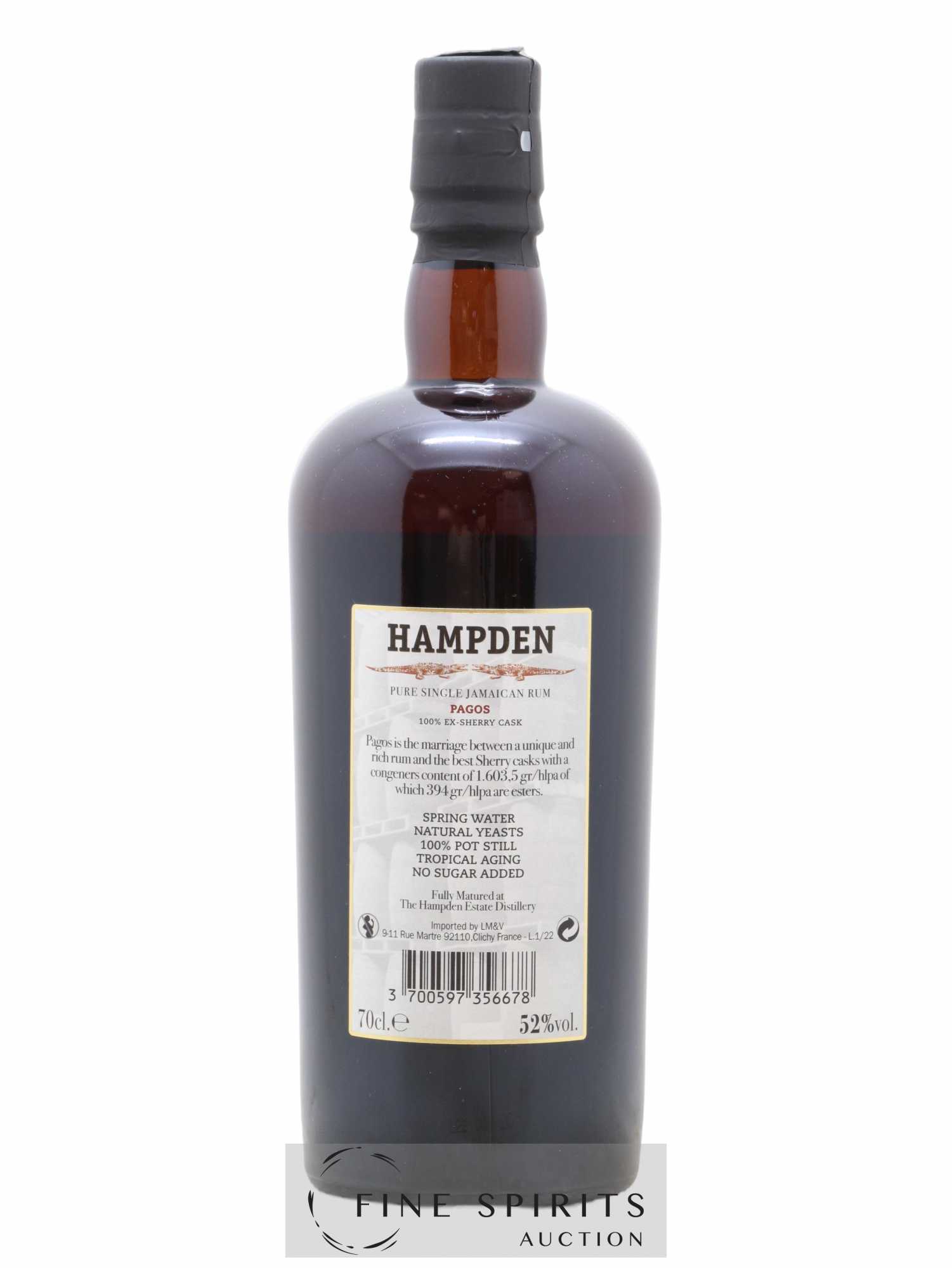 Hampden Of. Pagos Ex-Sherry Cask LM&V - Lot de 1 bouteille - 2