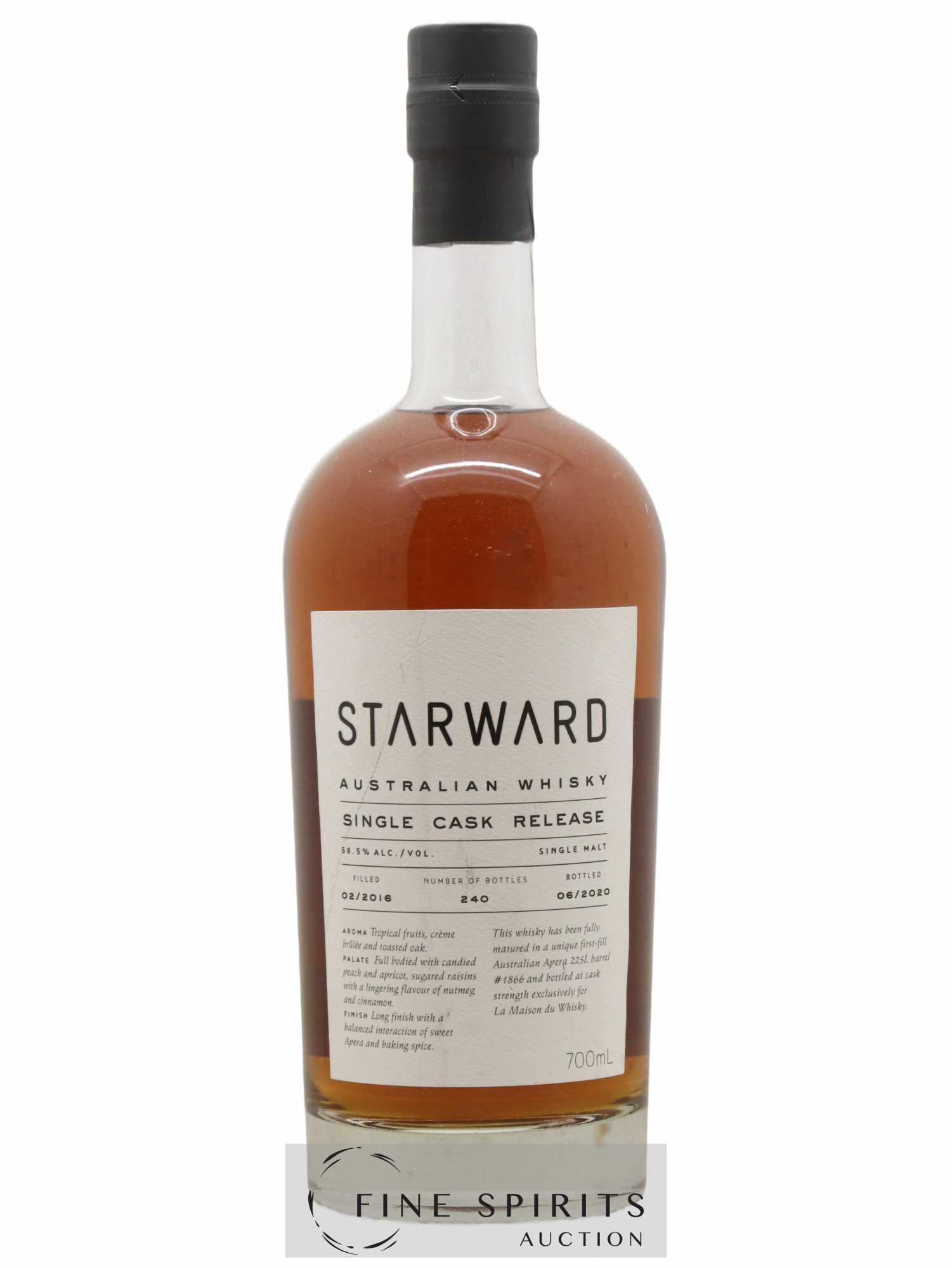 Starward 2016 Of. Single Cask Release n°1866 - One of 240 - bottled 2020 LMDW - Lot de 1 bouteille - 0
